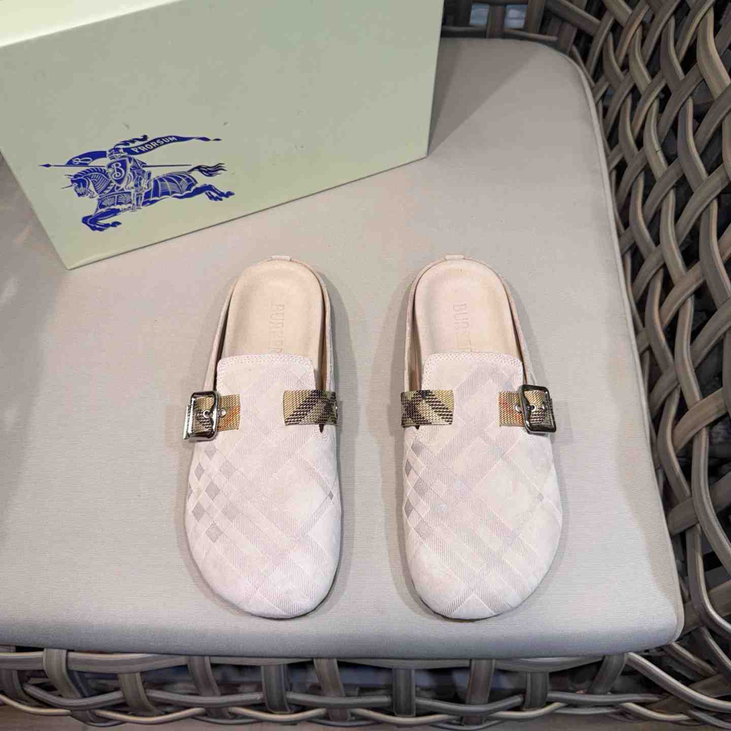Burberry Suede Urchin Clogs - DopestKickz