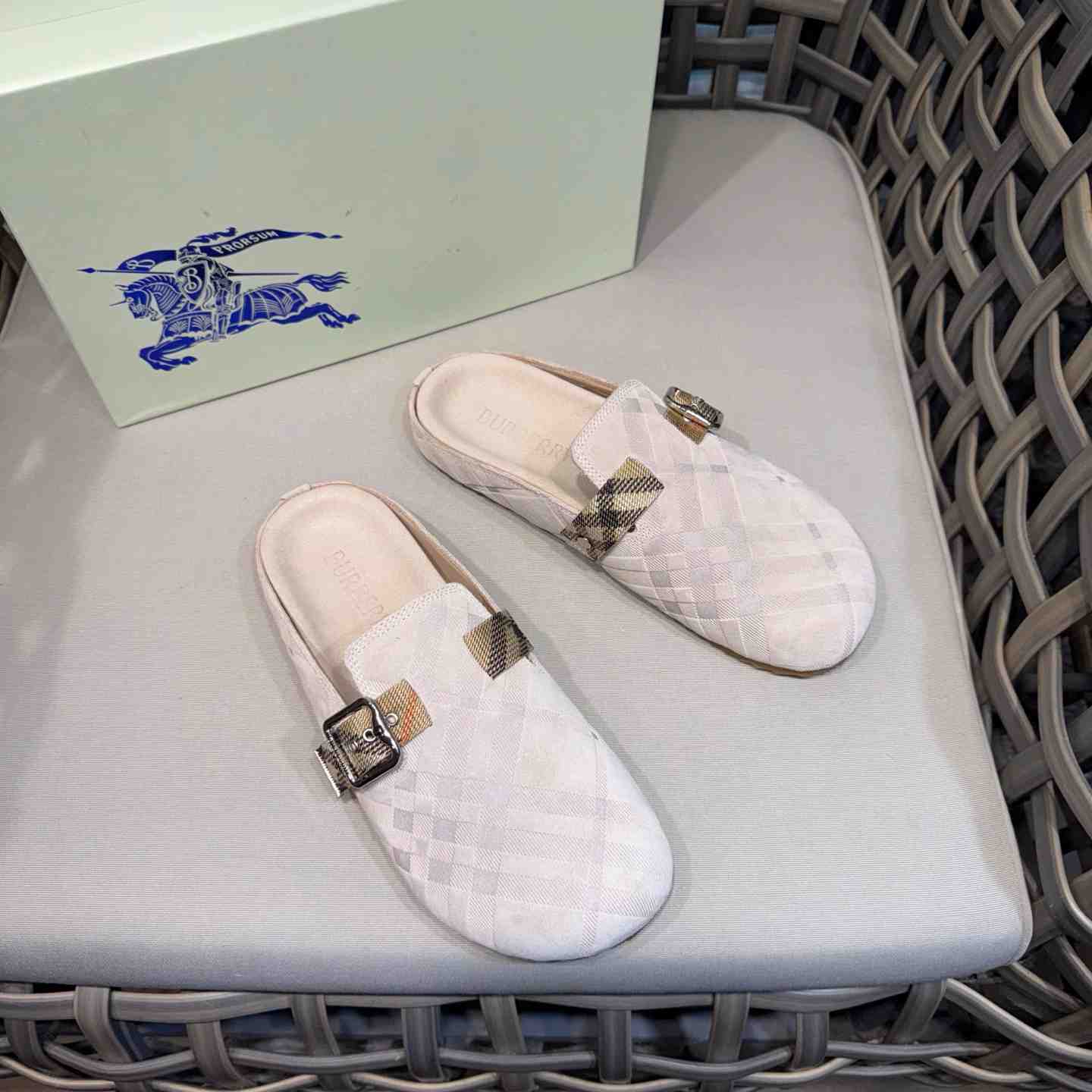 Burberry Suede Urchin Clogs - DopestKickz