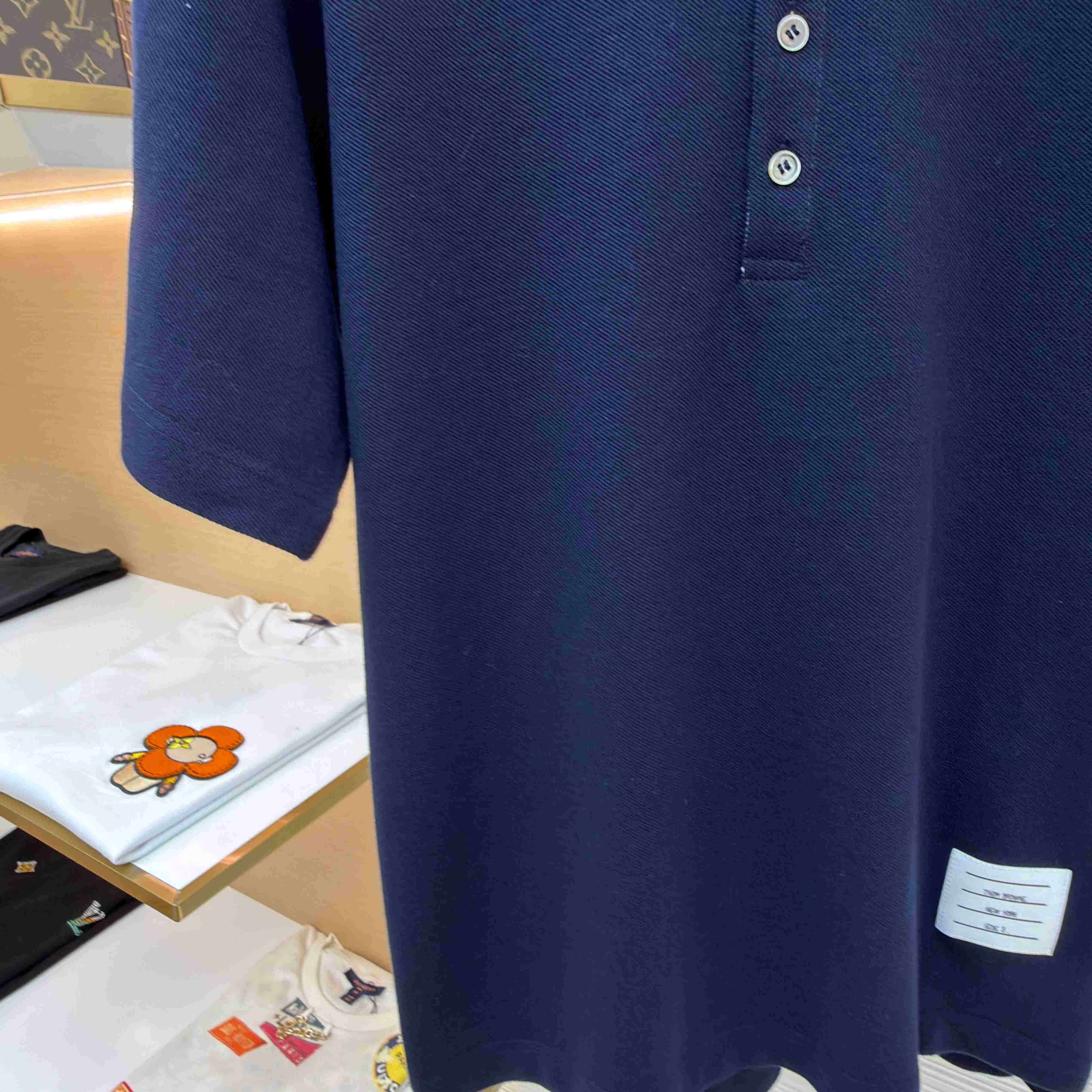 Thom Browne Classic Pique 4-Bar Short Sleeve Polo   - DopestKickz