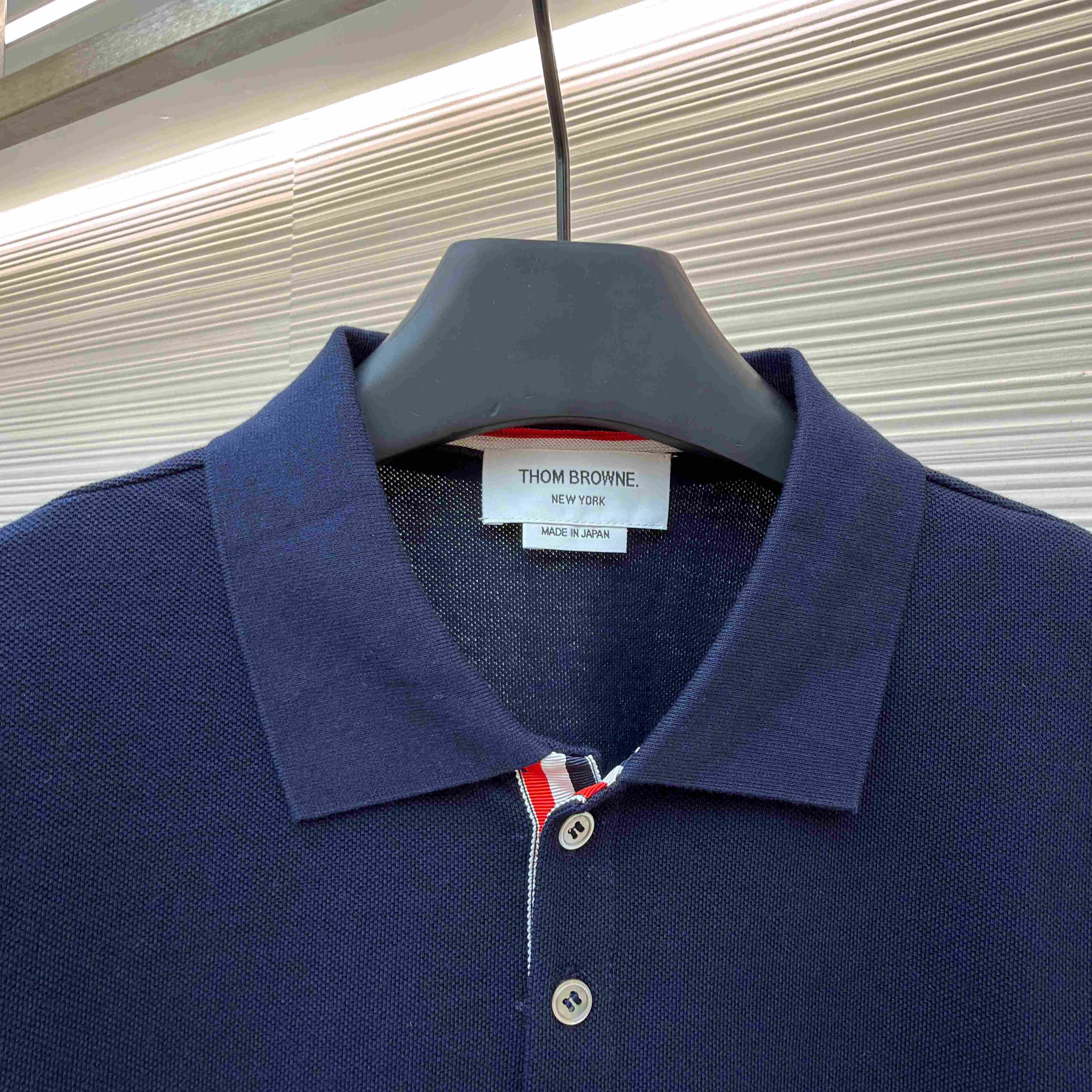 Thom Browne Classic Pique 4-Bar Short Sleeve Polo   - DopestKickz