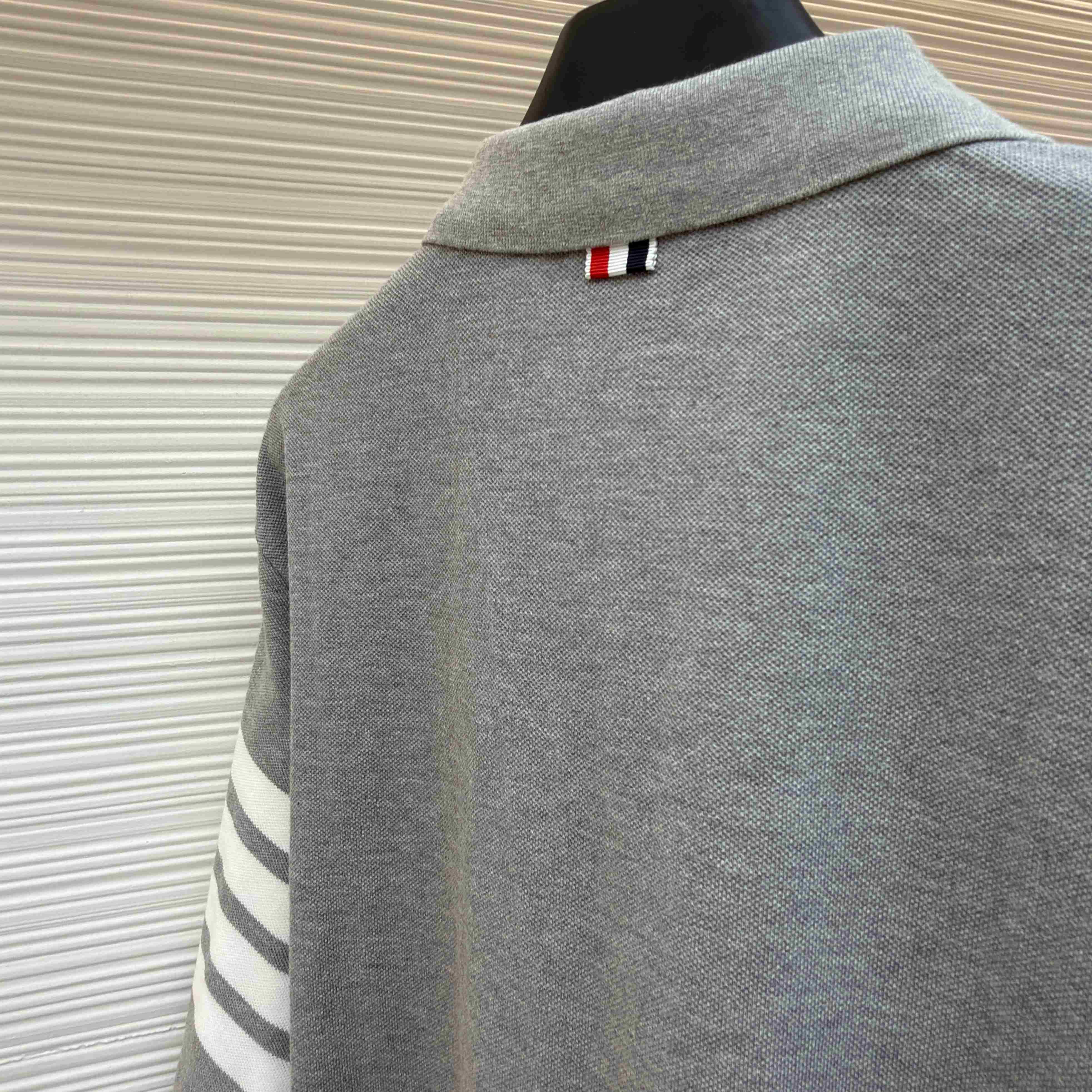 Thom Browne Classic Pique 4-Bar Short Sleeve Polo   - DopestKickz