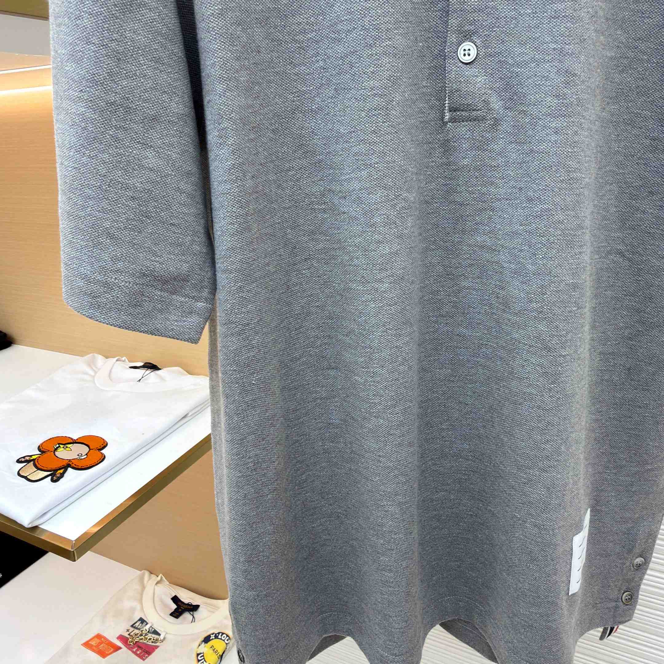 Thom Browne Classic Pique 4-Bar Short Sleeve Polo   - DopestKickz