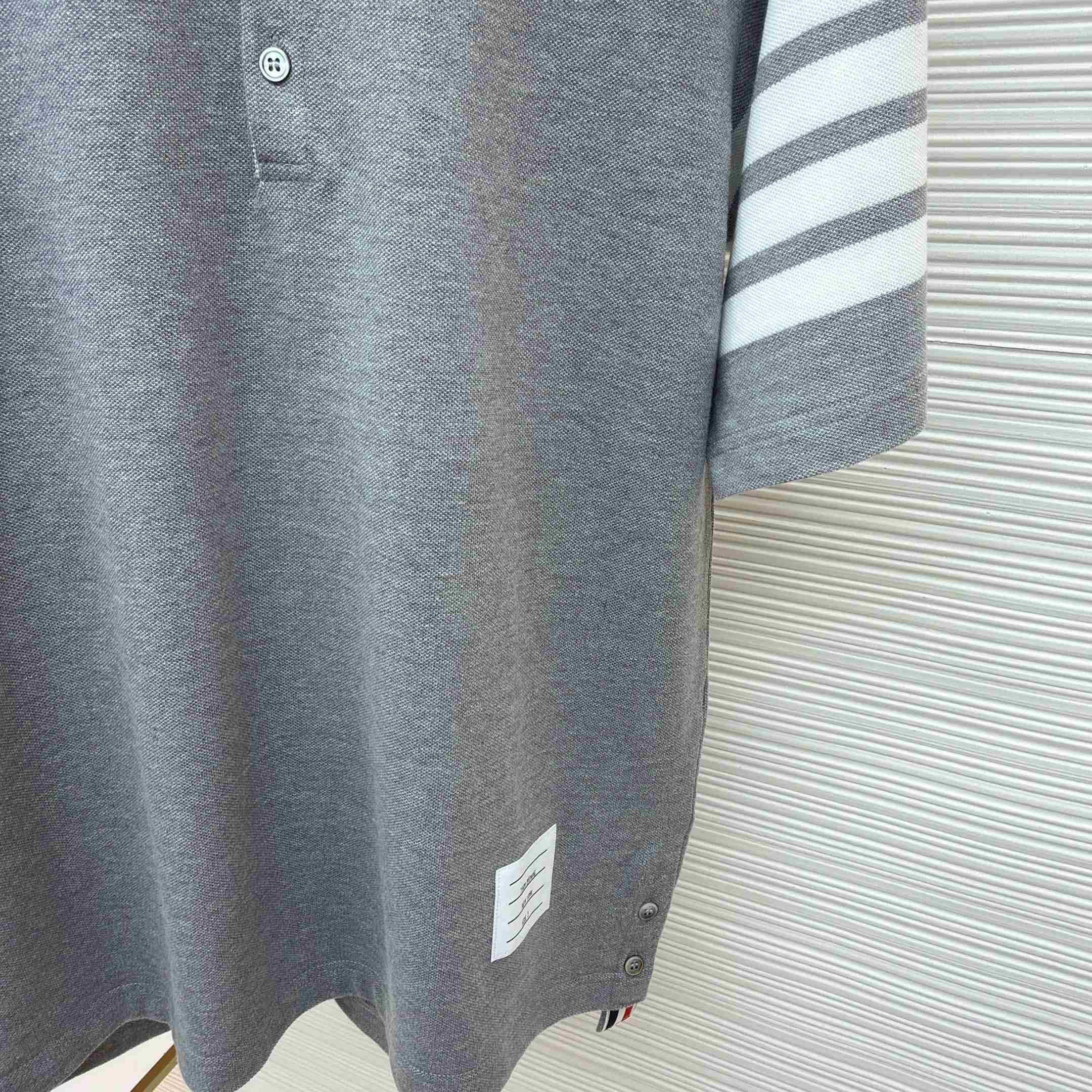 Thom Browne Classic Pique 4-Bar Short Sleeve Polo   - DopestKickz