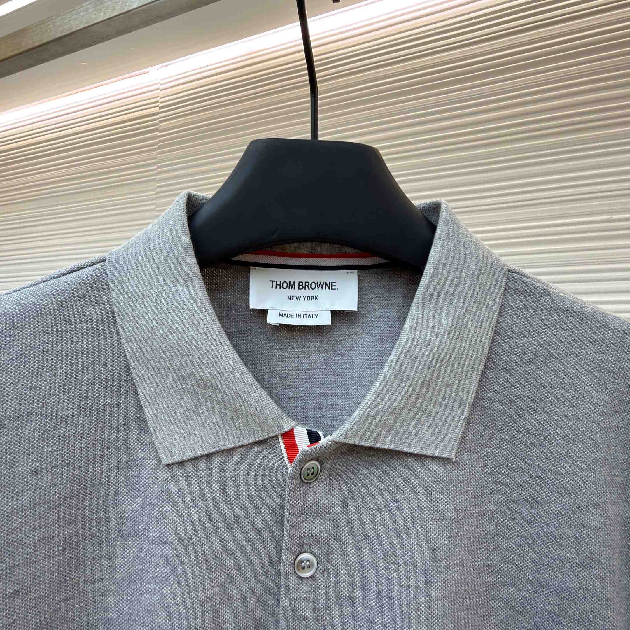 Thom Browne Classic Pique 4-Bar Short Sleeve Polo   - DopestKickz