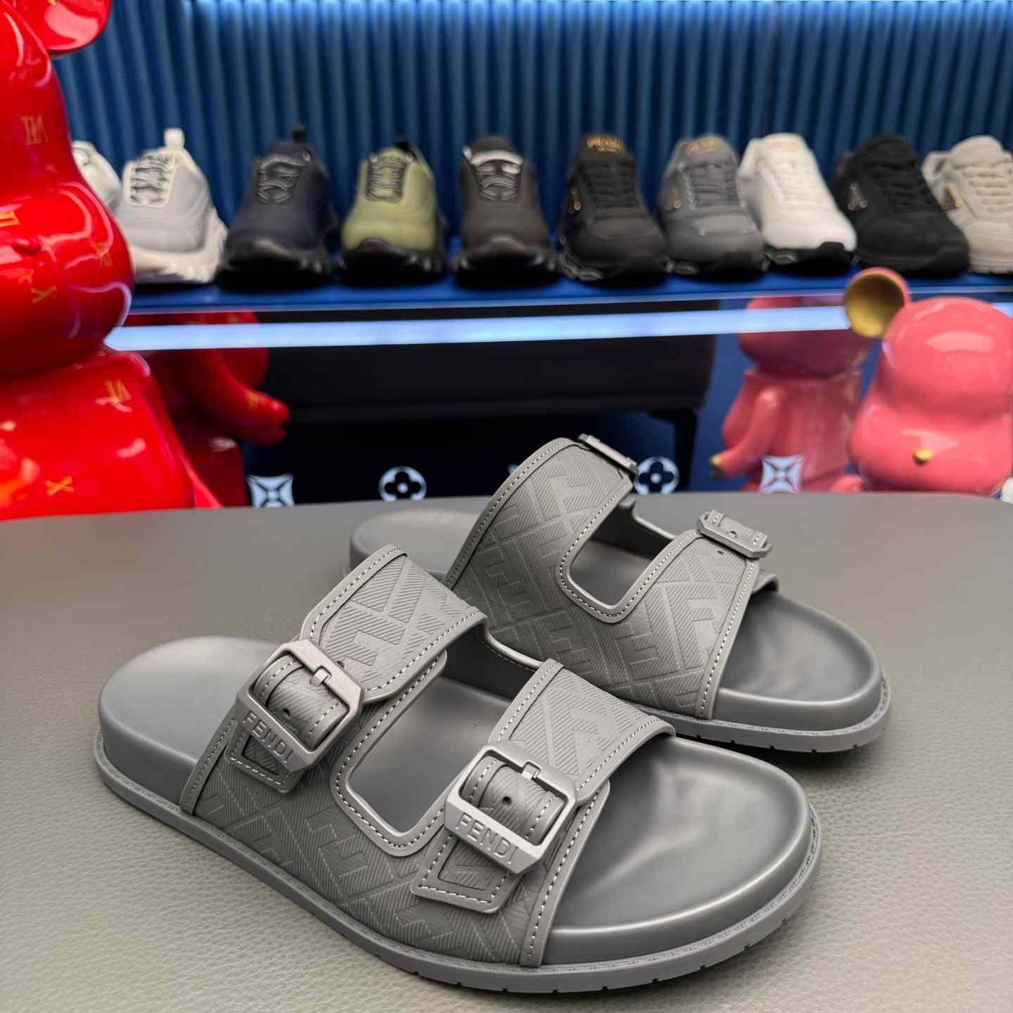 Fendi Feel Logo Sandals - DopestKickz