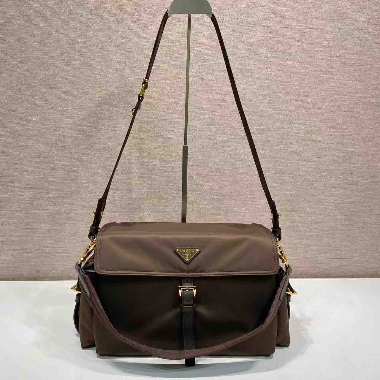 Prada Explore Medium Re-Nylon Shoulder Bag With Flap - DopestKickz