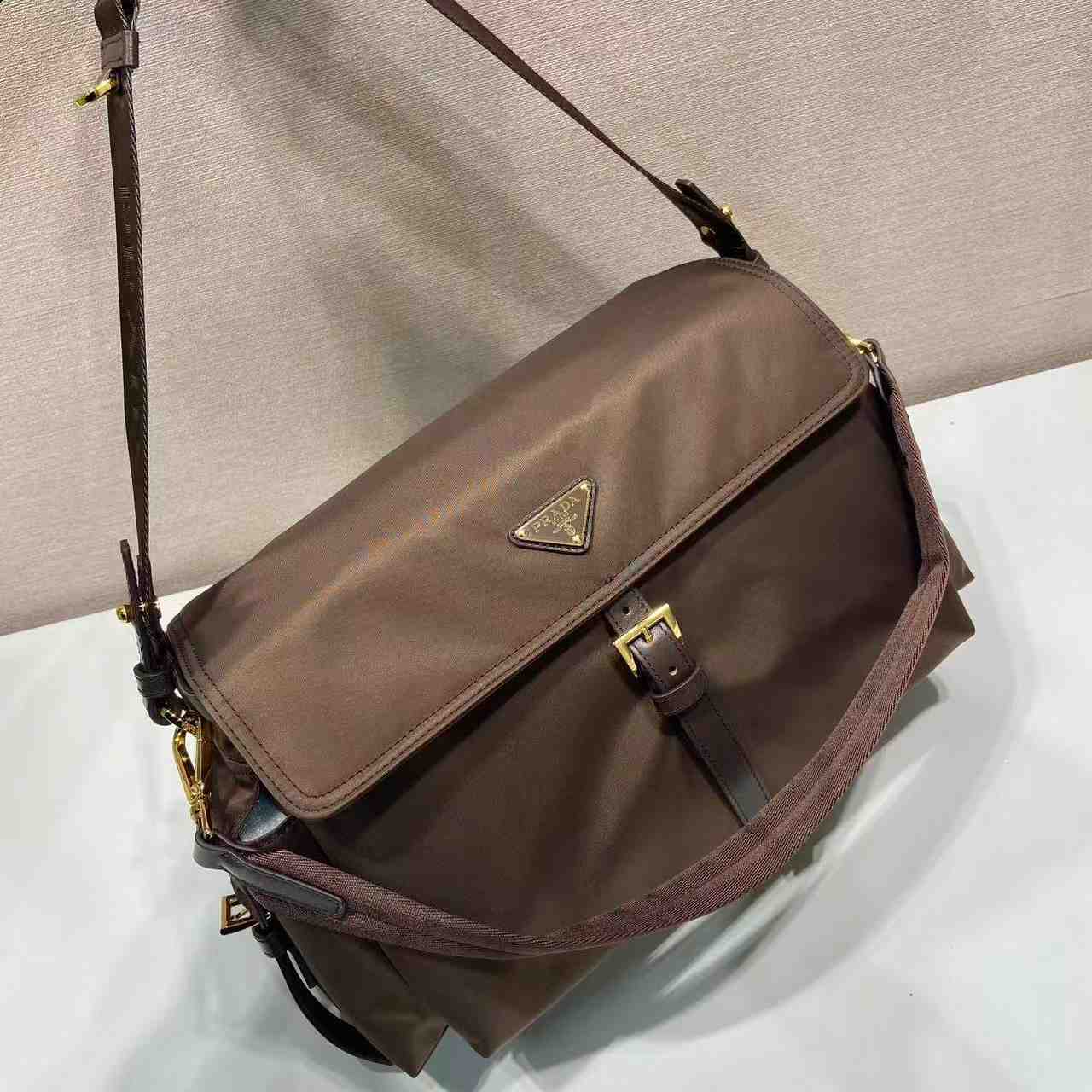 Prada Explore Medium Re-Nylon Shoulder Bag With Flap - DopestKickz