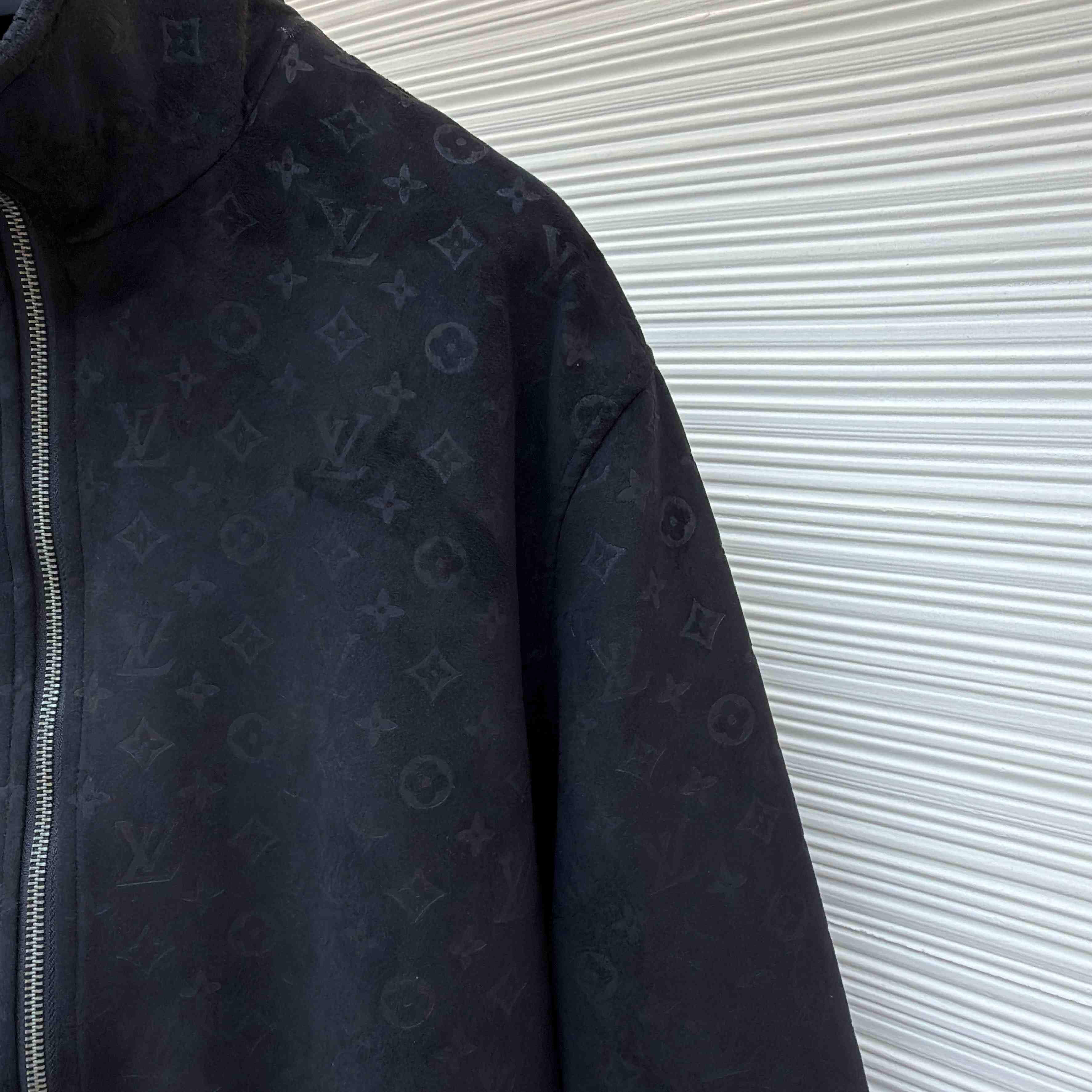 Louis Vuitton Monogram Debossed Suede Tracksuit Jacket 1AHBTW - DopestKickz
