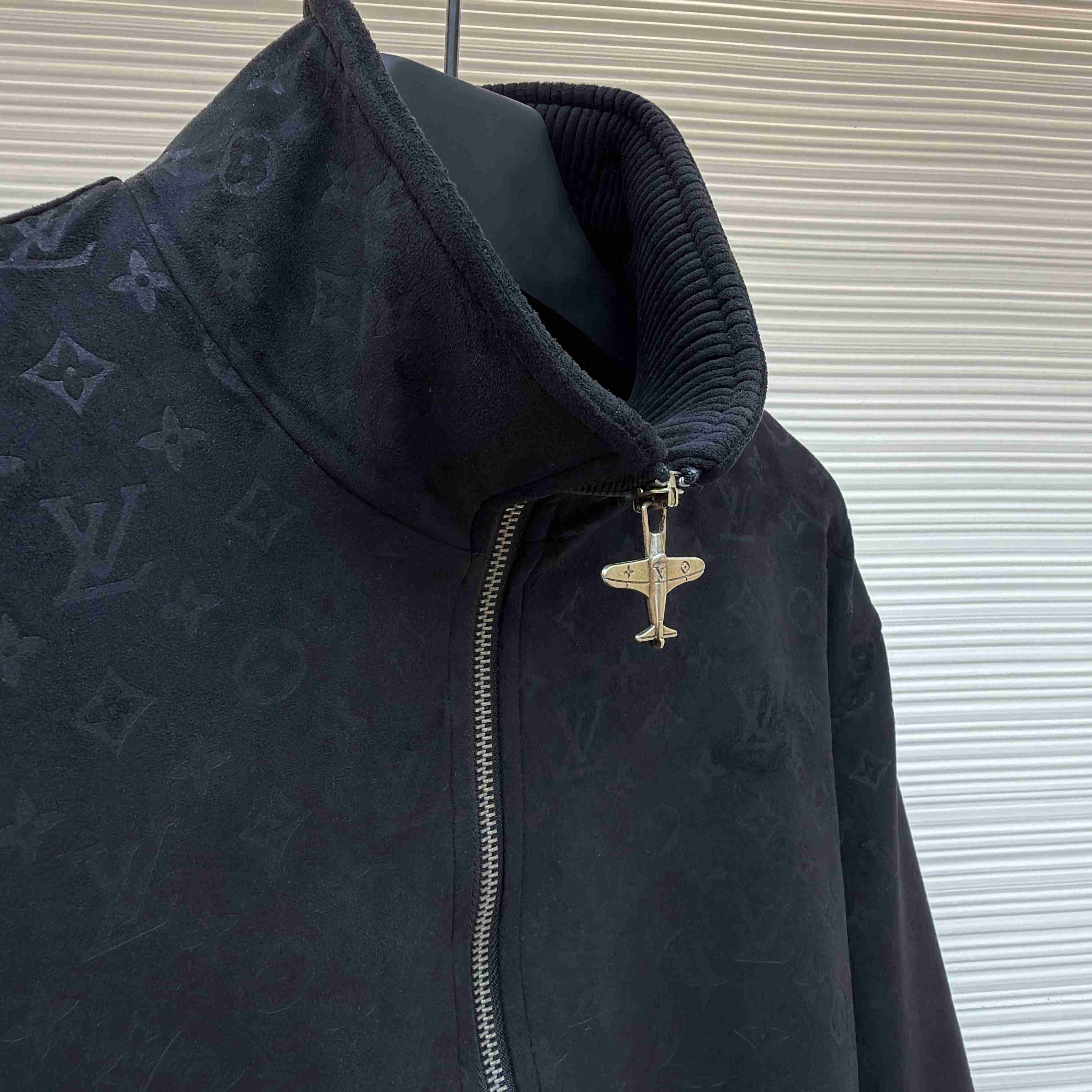 Louis Vuitton Monogram Debossed Suede Tracksuit Jacket 1AHBTW - DopestKickz