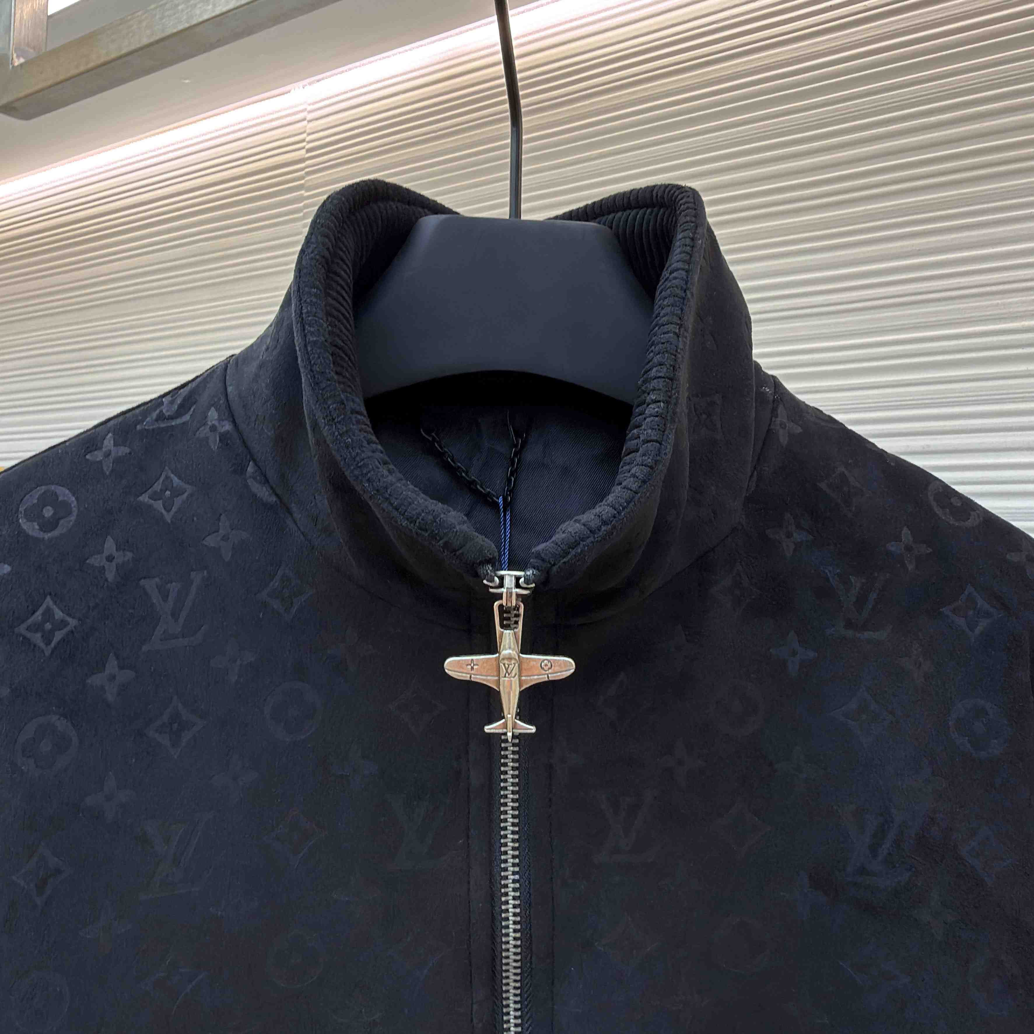 Louis Vuitton Monogram Debossed Suede Tracksuit Jacket 1AHBTW - DopestKickz