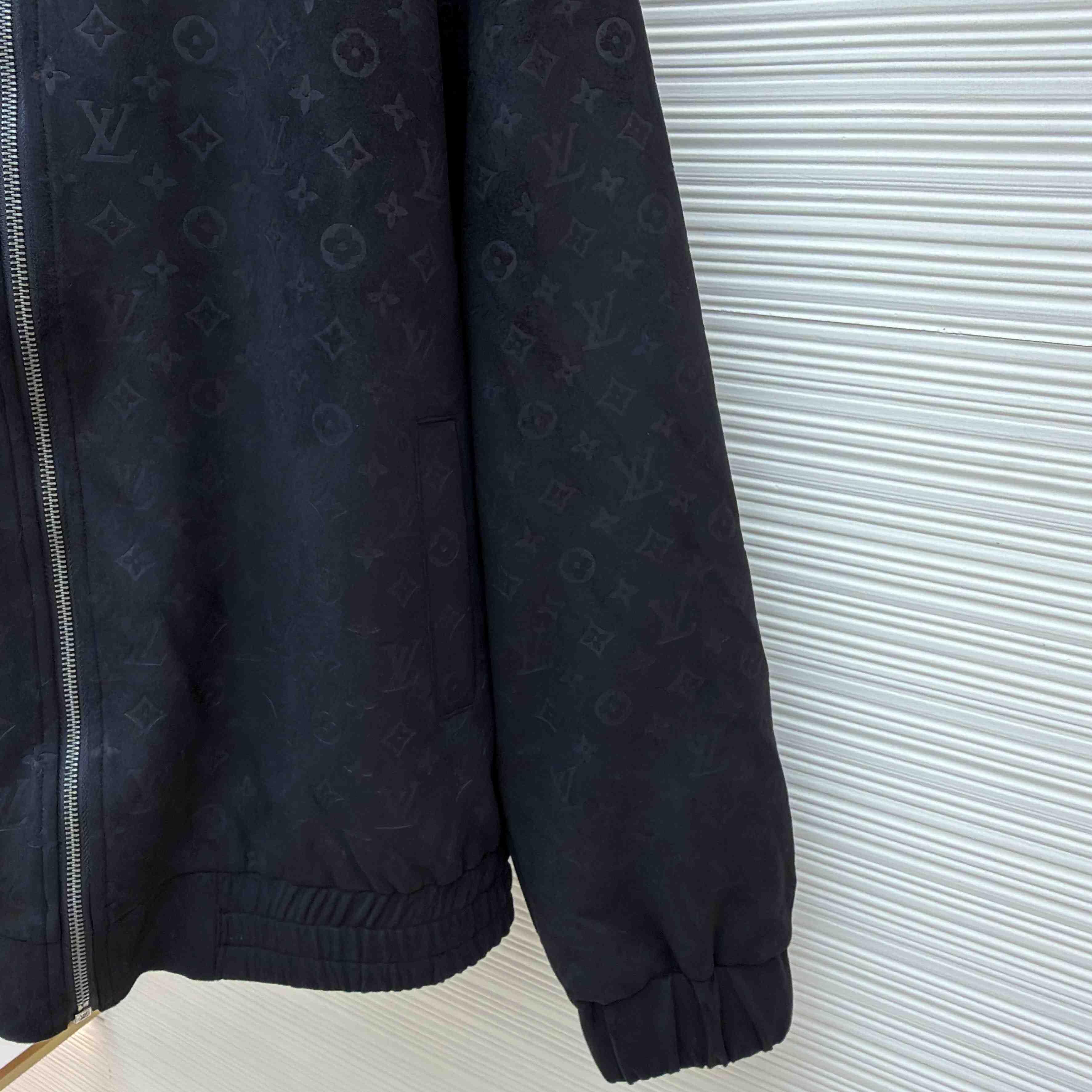 Louis Vuitton Monogram Debossed Suede Tracksuit Jacket 1AHBTW - DopestKickz