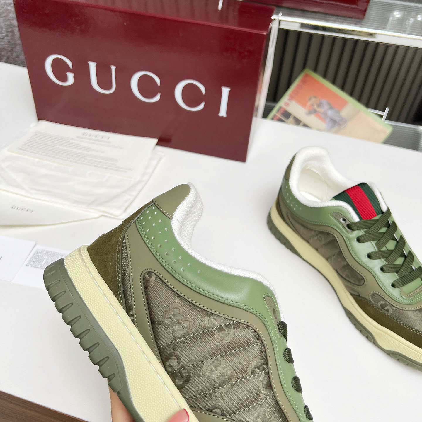 Gucci Re-Web Sneakers - DopestKickz