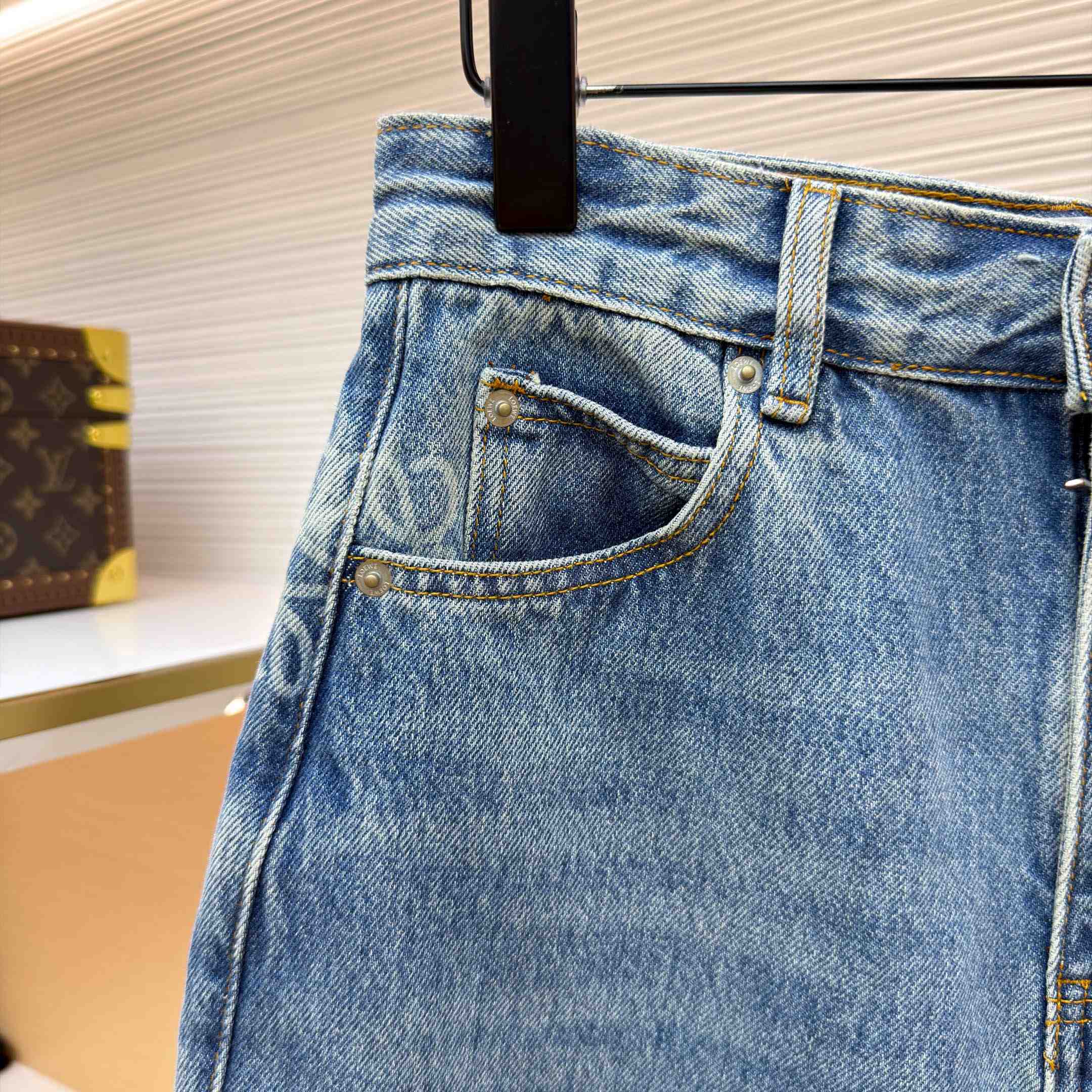 Loewe Anagram Barrel Jeans 'Washed Denim' - DopestKickz