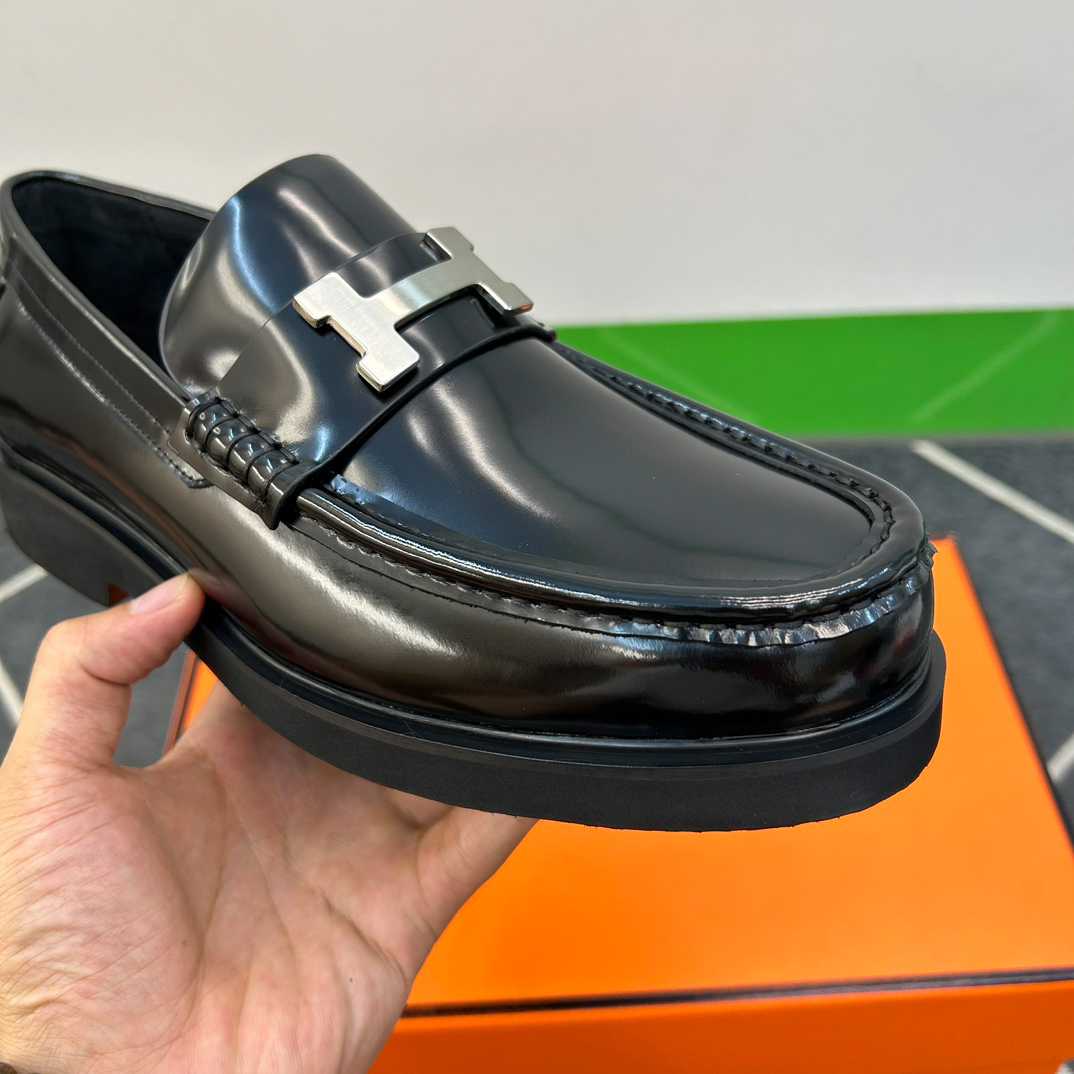 Hermes Faubourg Loafer Noir - DopestKickz