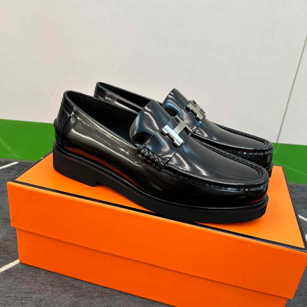 Hermes Faubourg Loafer Noir - DopestKickz