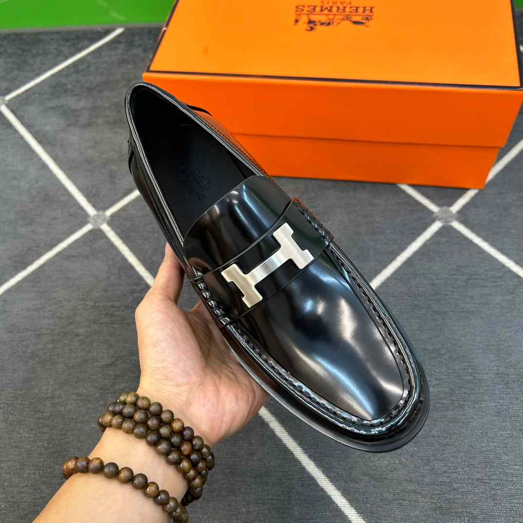 Hermes Faubourg Loafer Noir - DopestKickz