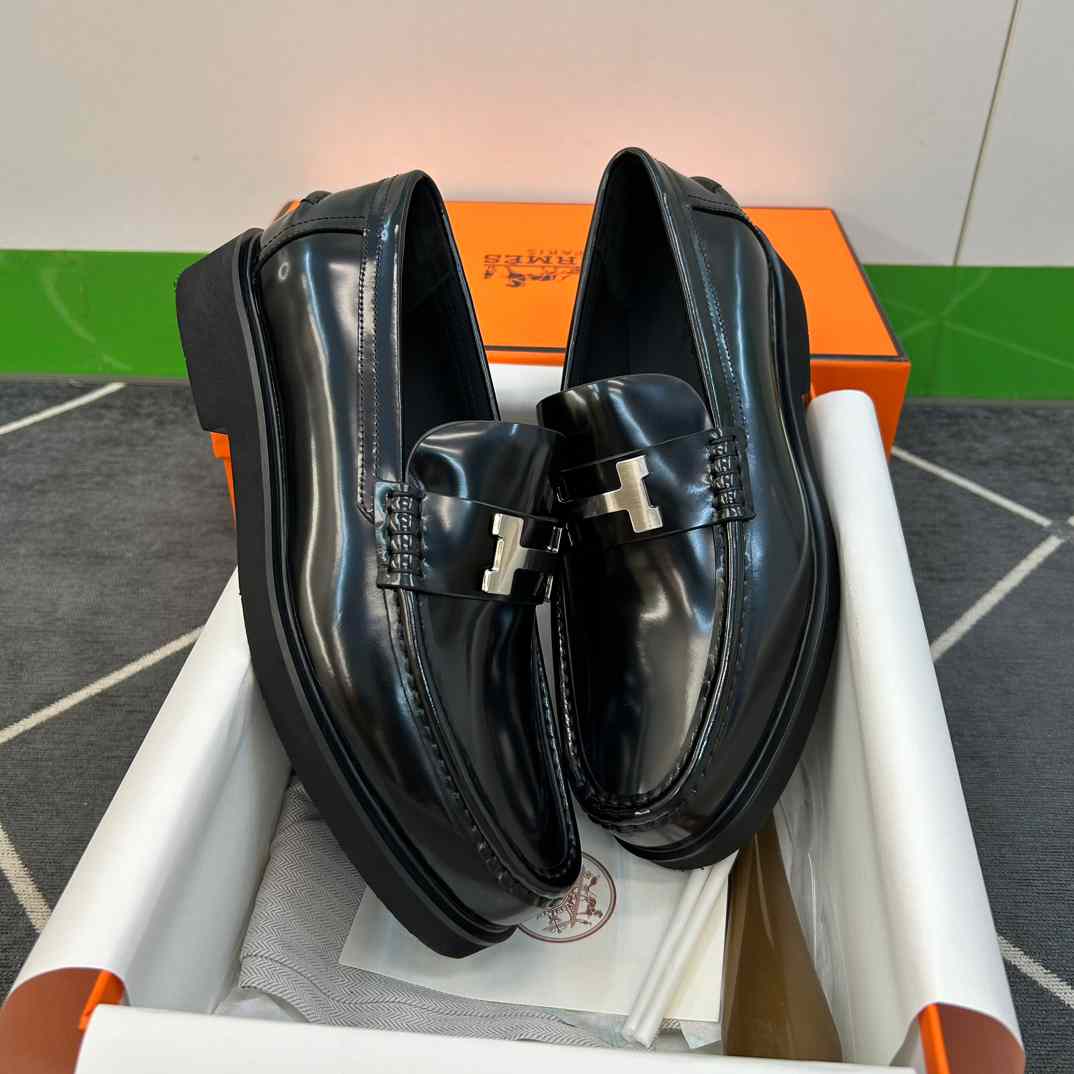 Hermes Faubourg Loafer Noir - DopestKickz