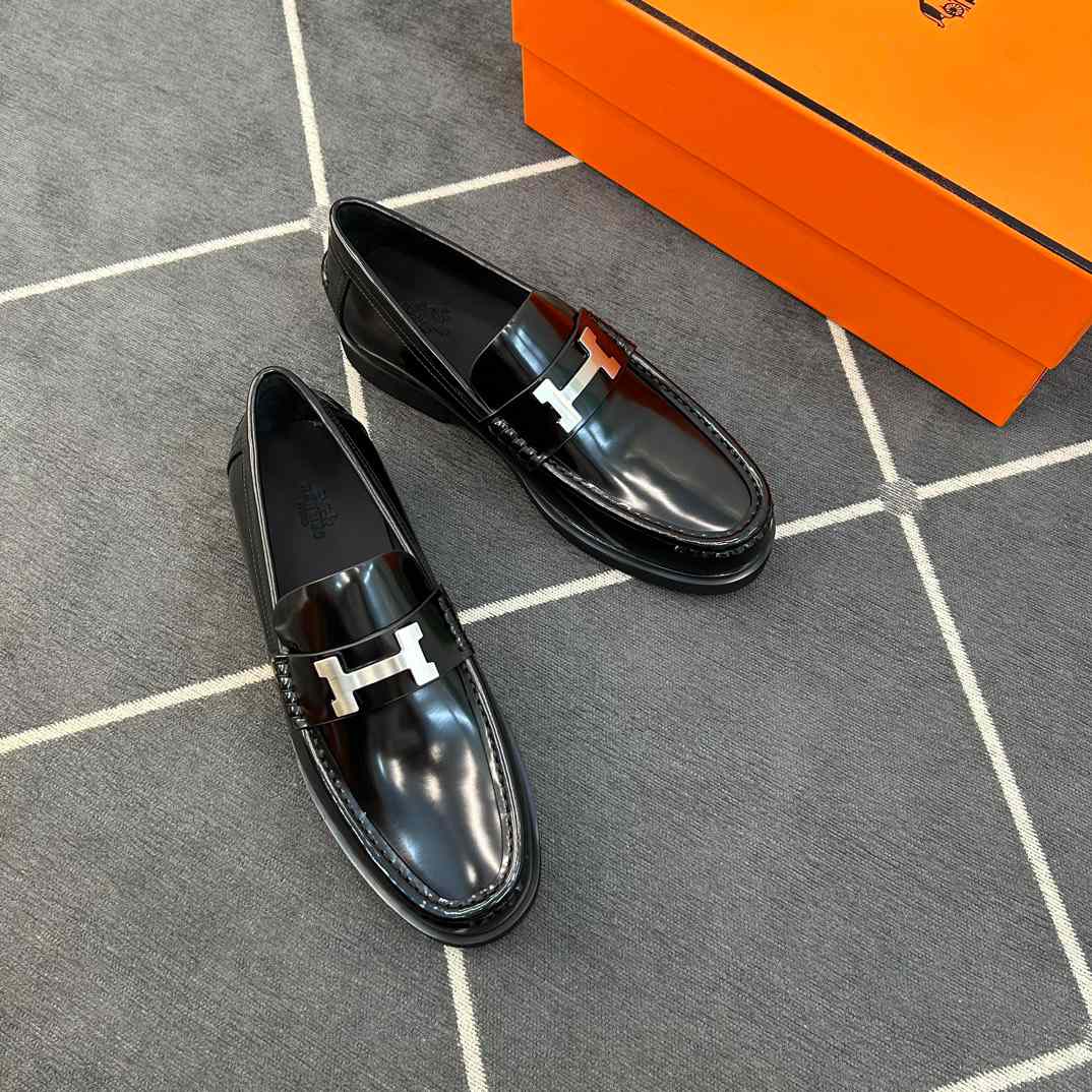 Hermes Faubourg Loafer Noir - DopestKickz