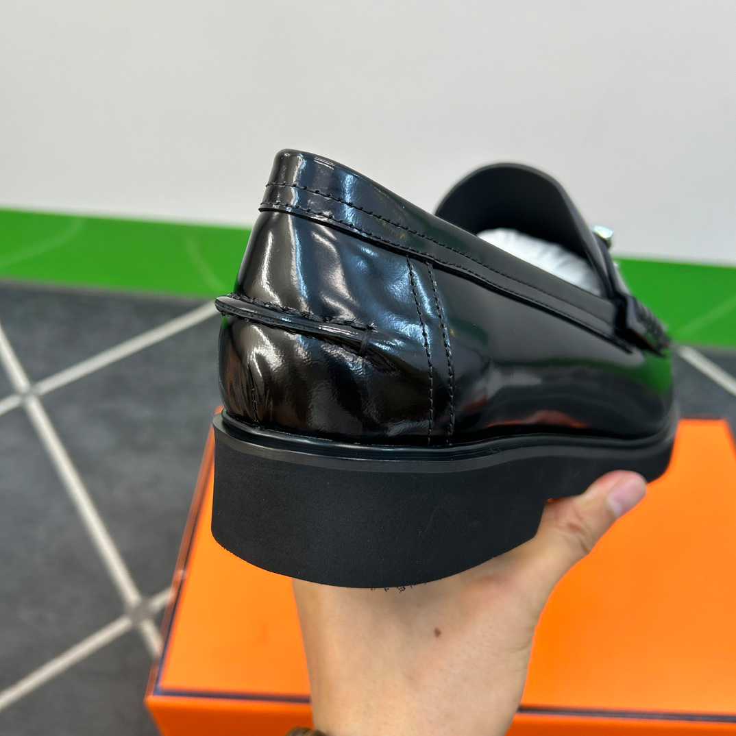 Hermes Faubourg Loafer Noir - DopestKickz