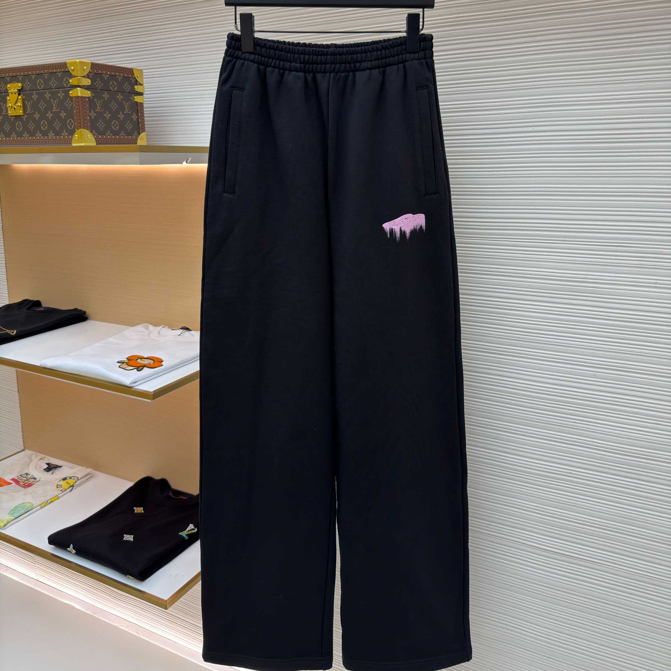 Balenciaga Wet Brush Baggy Sweatpants In Black - DopestKickz