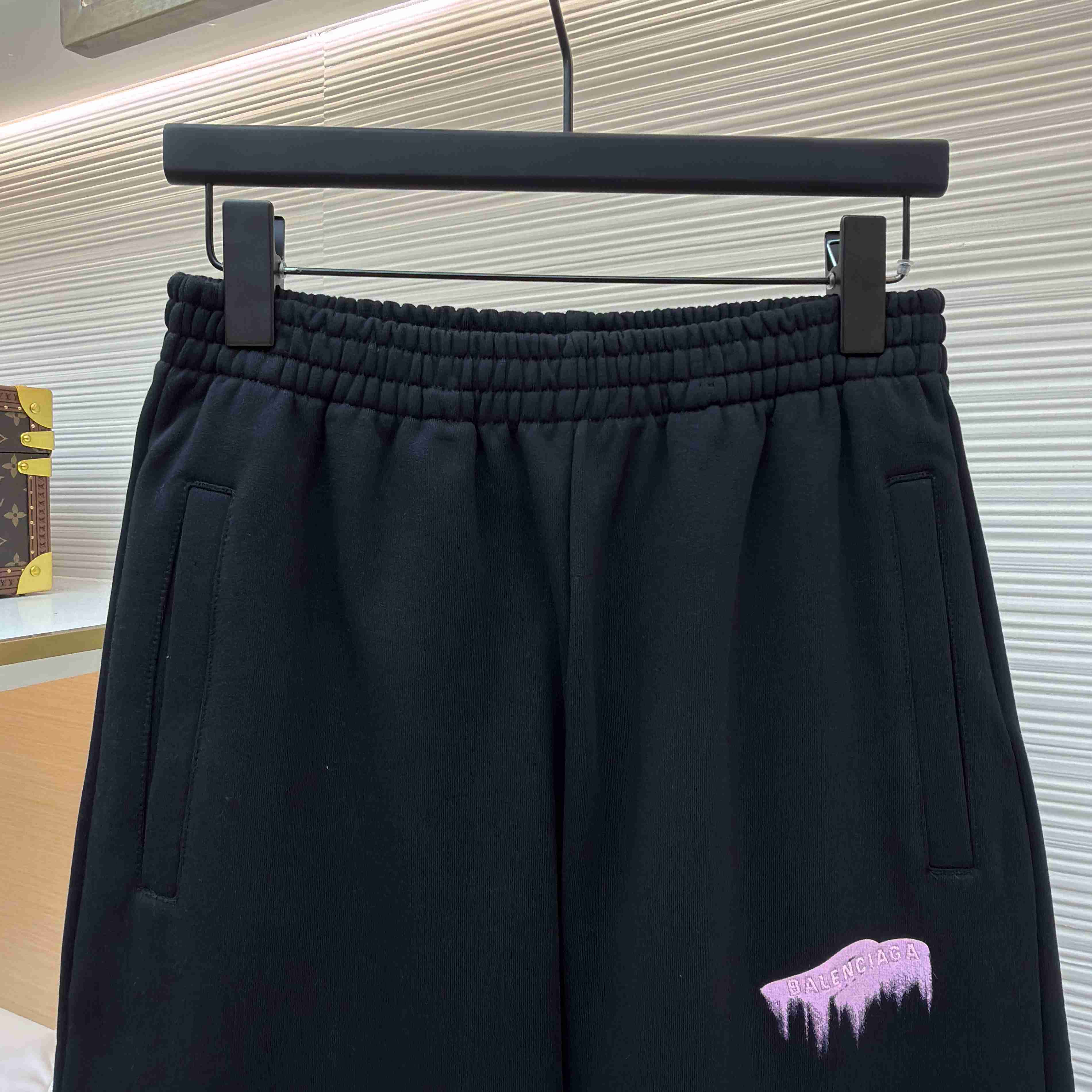 Balenciaga Wet Brush Baggy Sweatpants In Black - DopestKickz