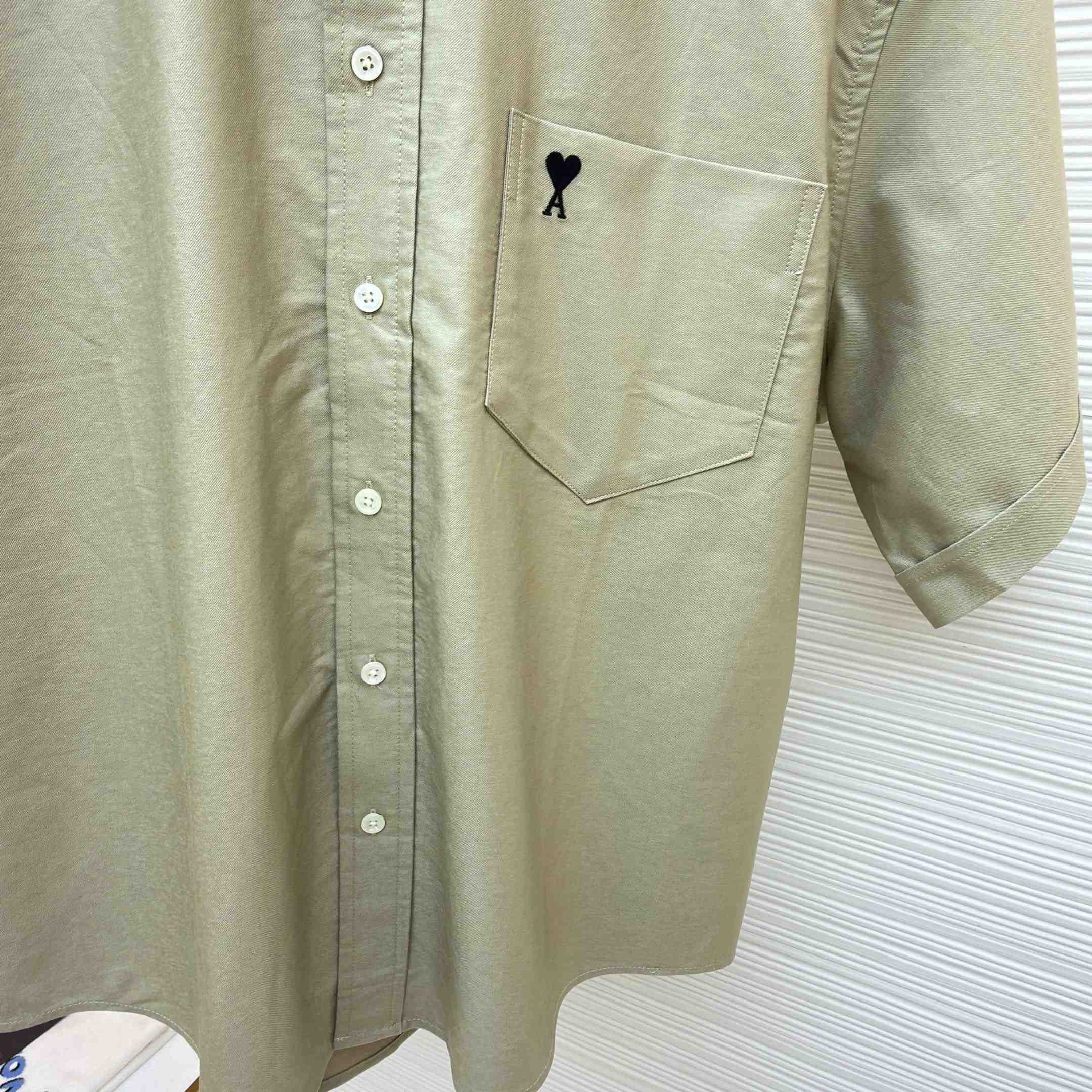 AMI Paris Ami Button-Down Short-Sleeve Shirt - DopestKickz