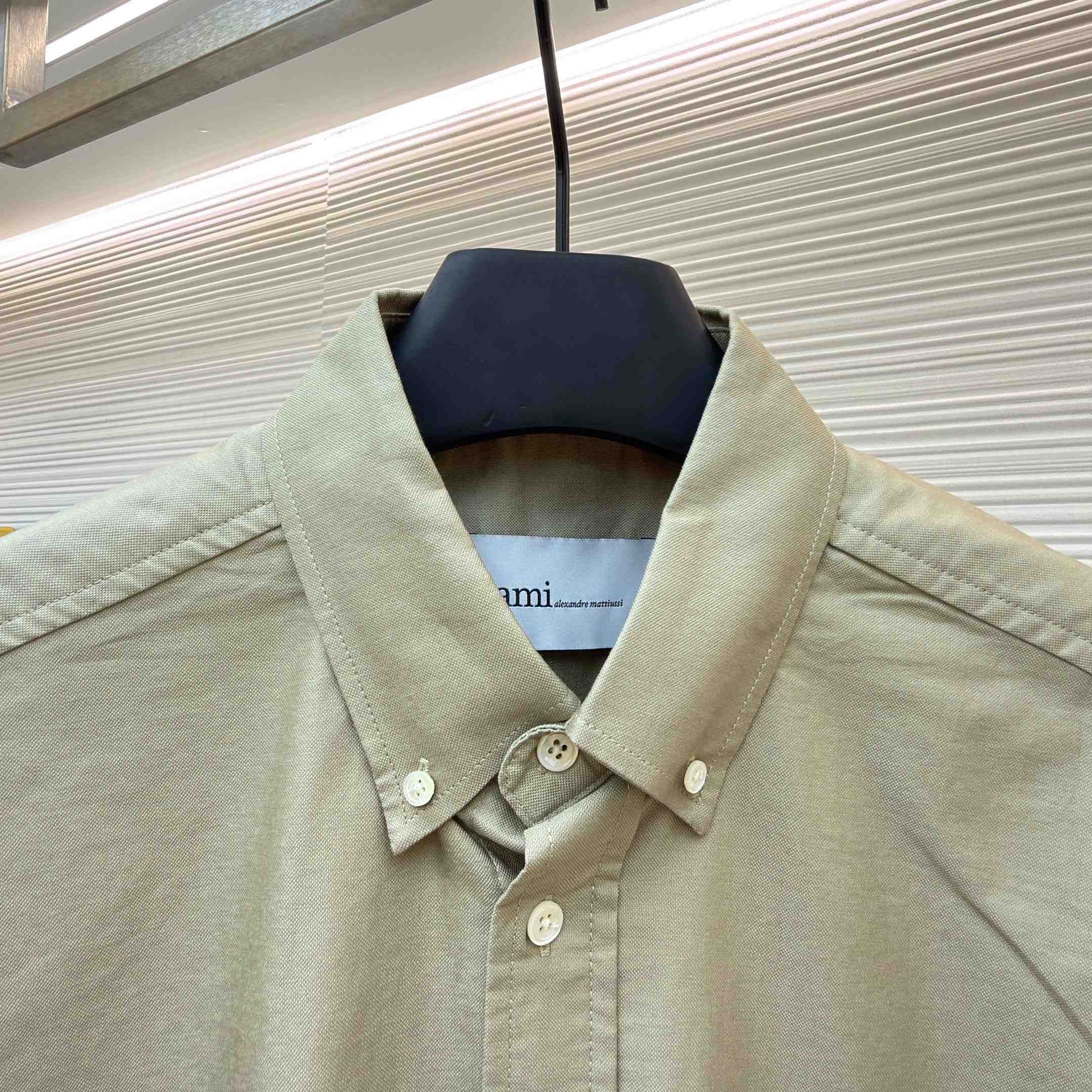 AMI Paris Ami Button-Down Short-Sleeve Shirt - DopestKickz