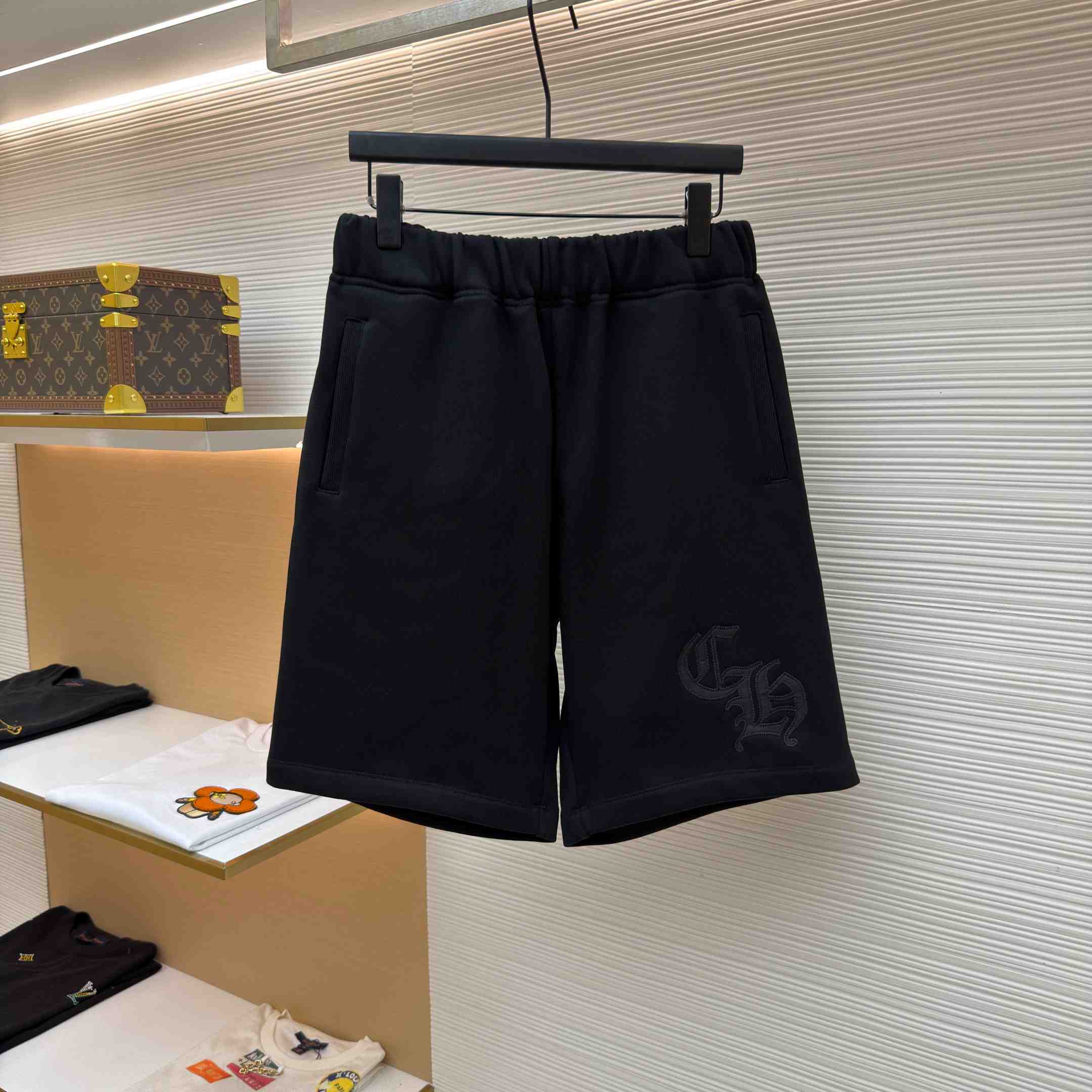 Chrome Hearts 711 Nylon CH Sweatshorts 'Black' - DopestKickz