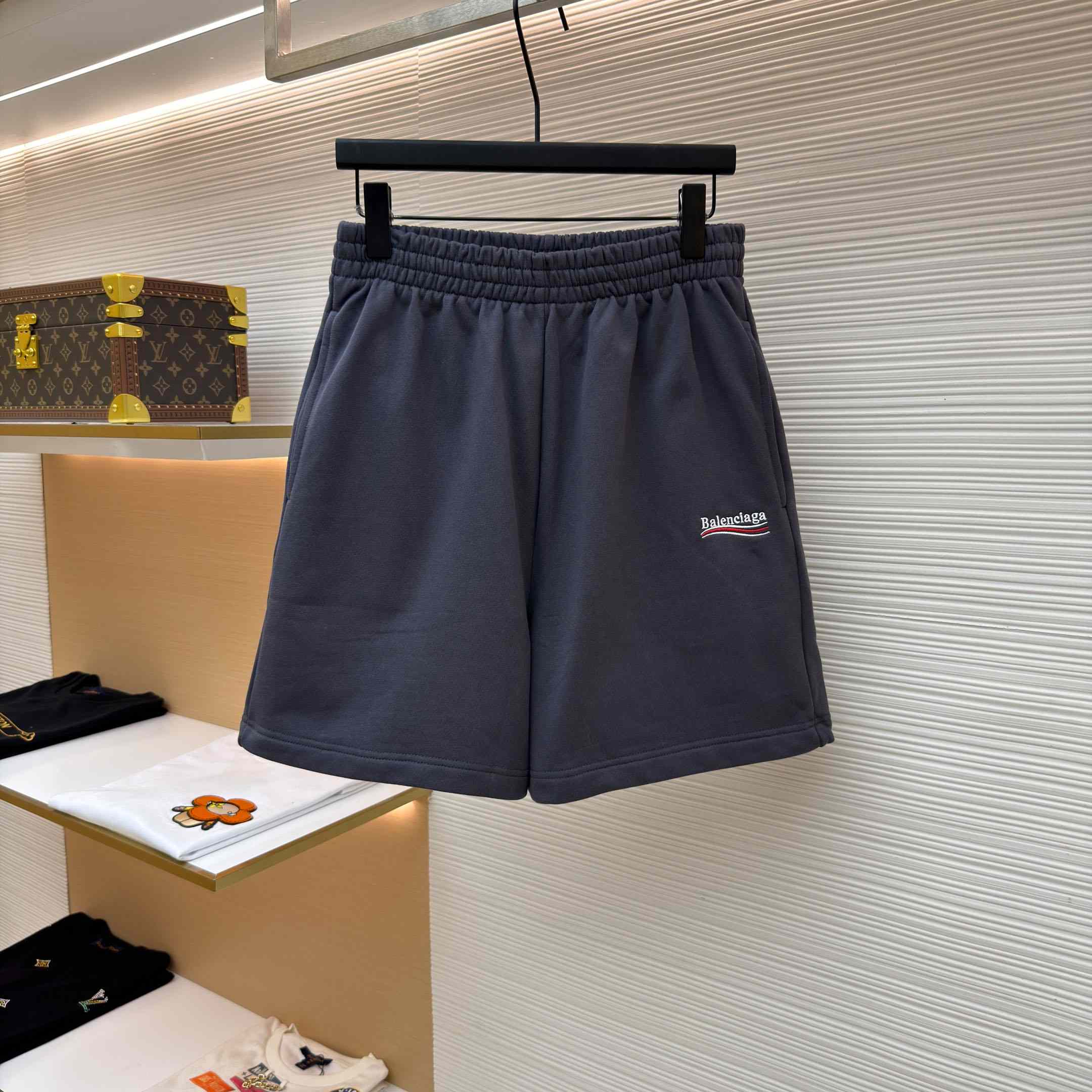 Balenciaga Sweatshorts 'Dark Grey/White' - DopestKickz