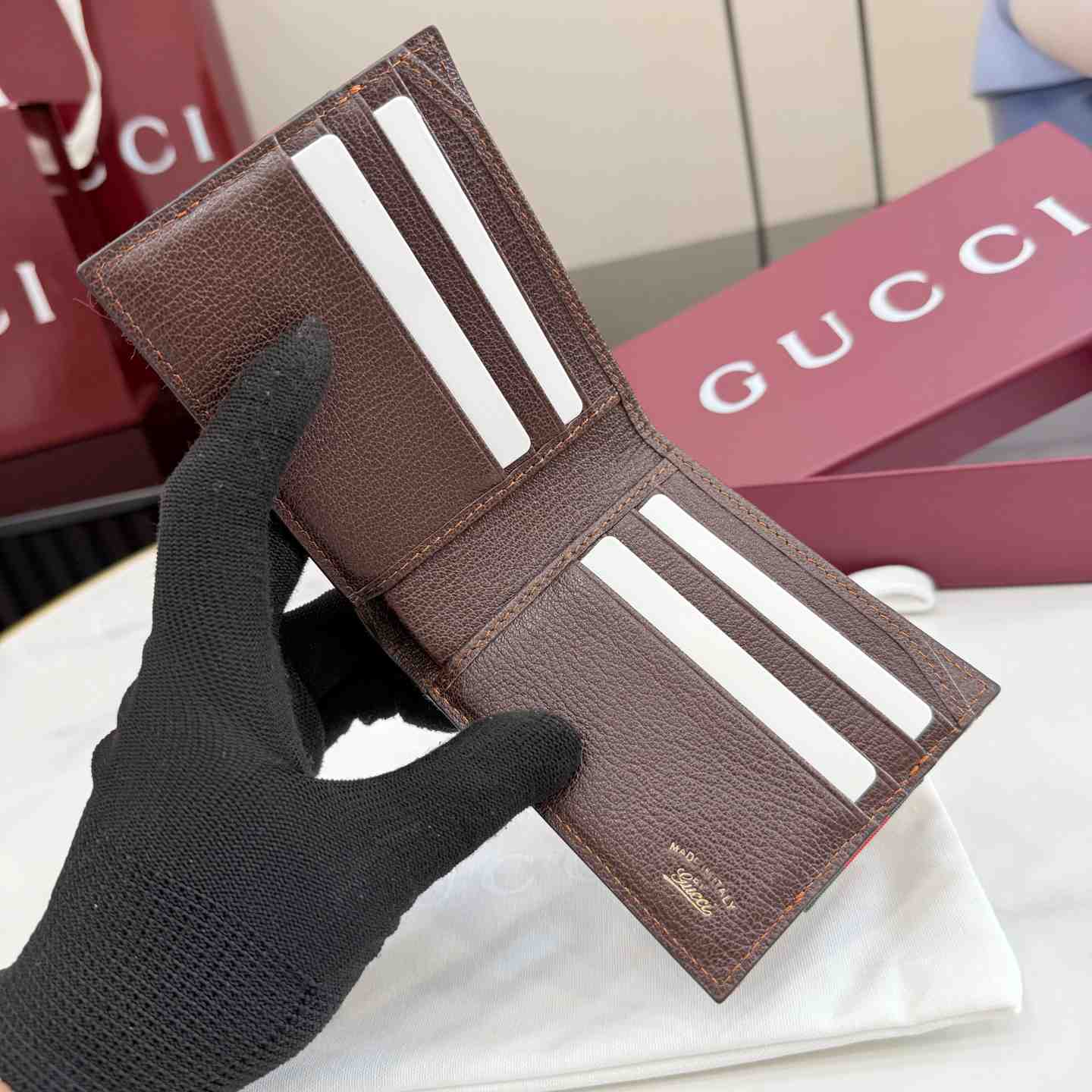Gucci Bi-fold Wallet With Web - DopestKickz