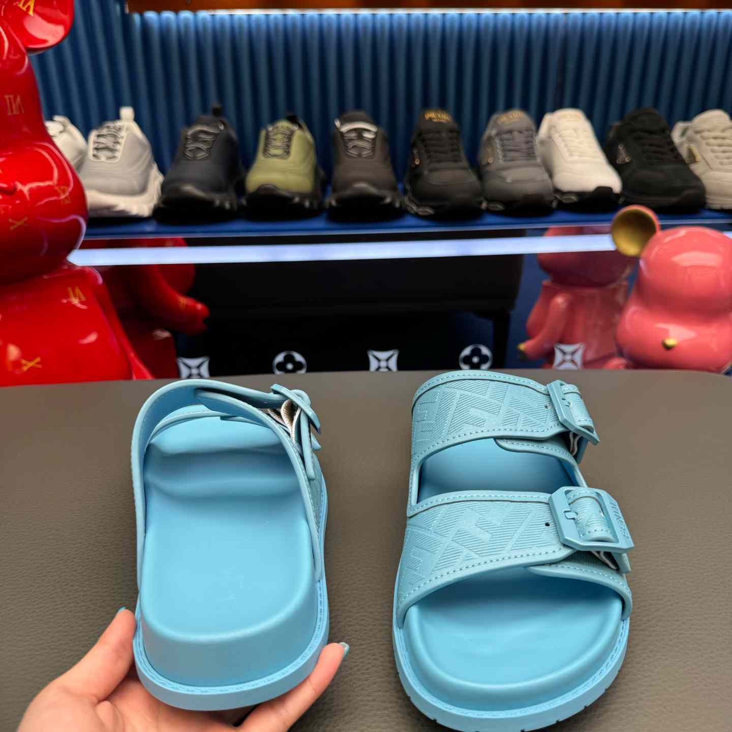 Fendi Feel Logo Sandals - DopestKickz