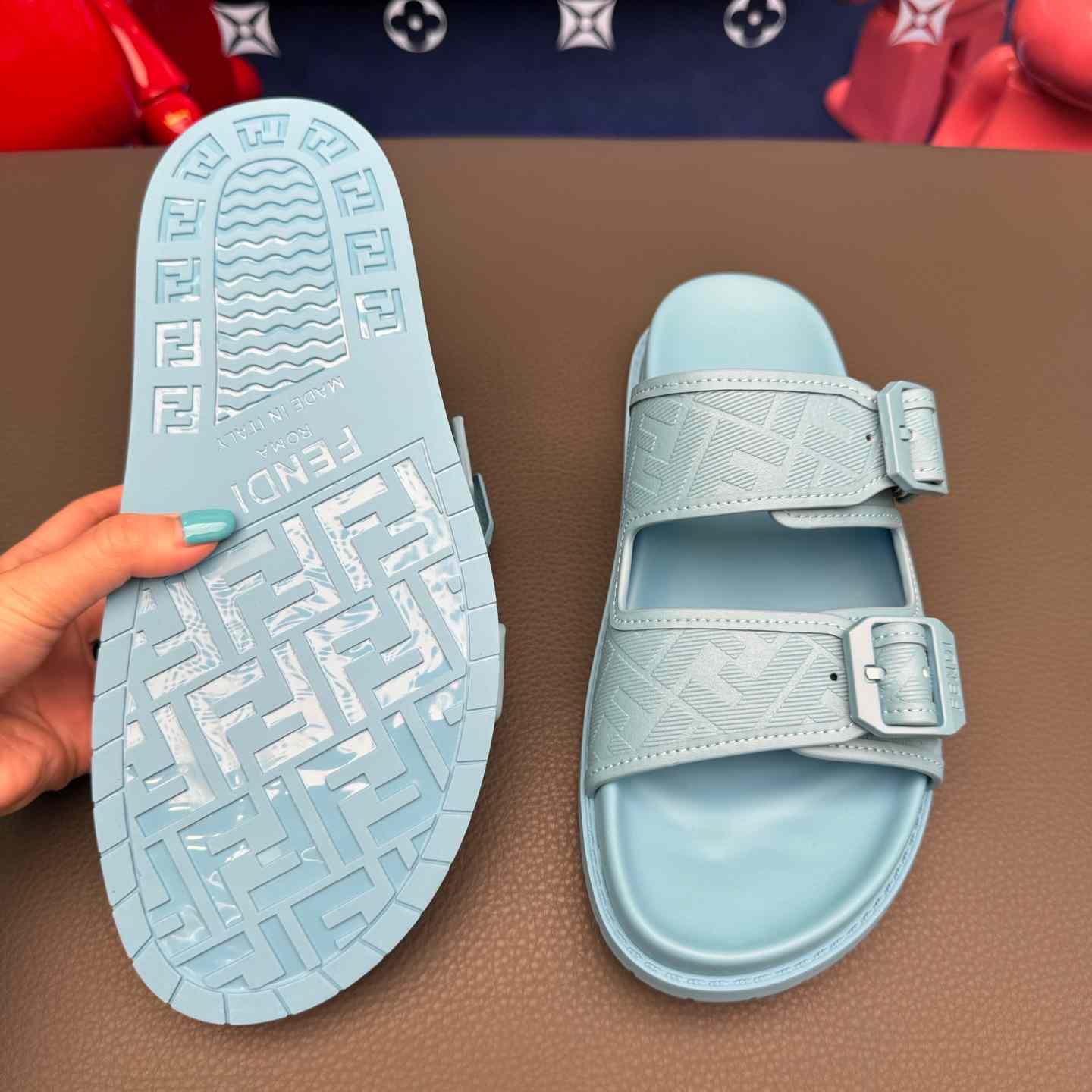 Fendi Feel Logo Sandals - DopestKickz