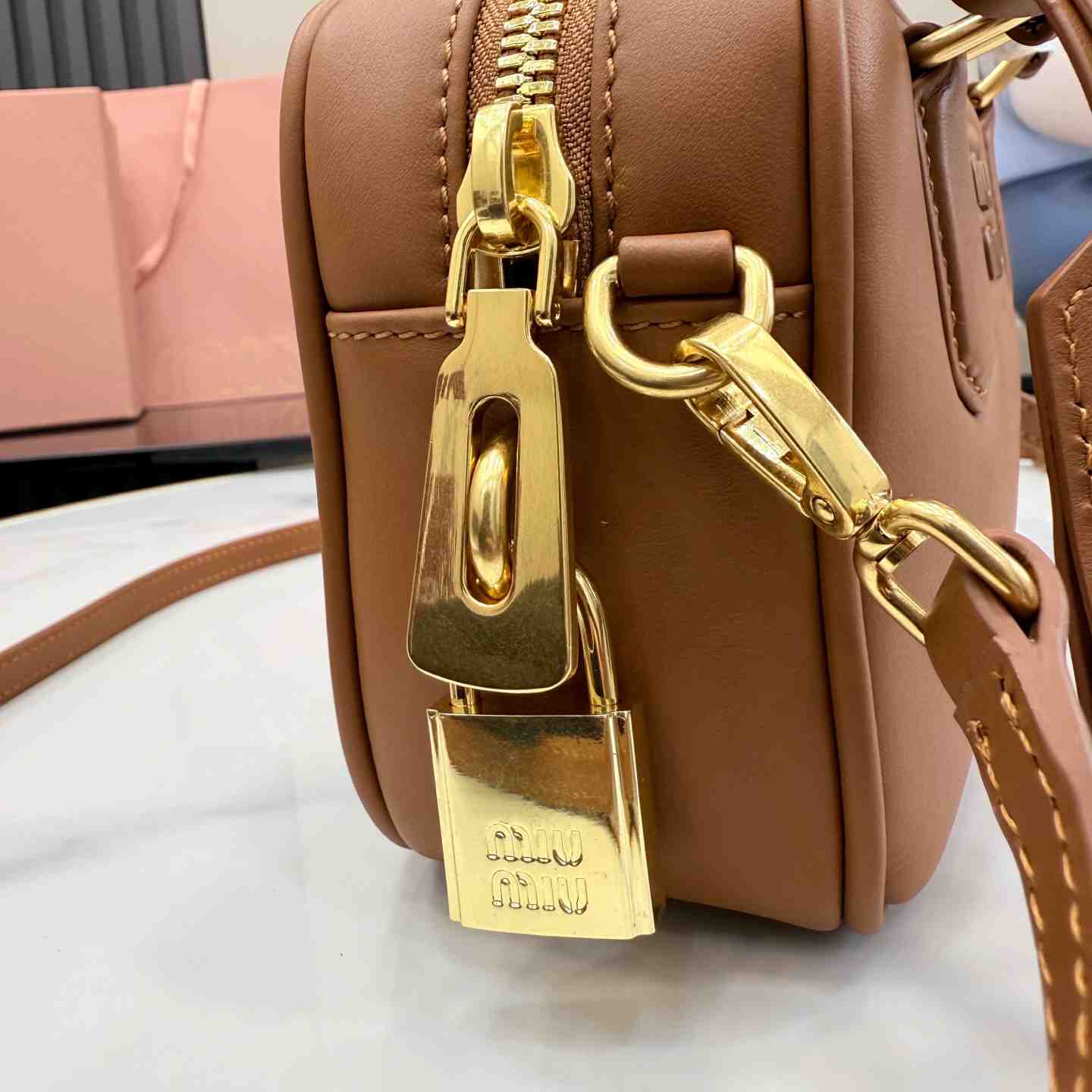 Miu Miu Arcadie Leather Bag 5BB123 - DopestKickz
