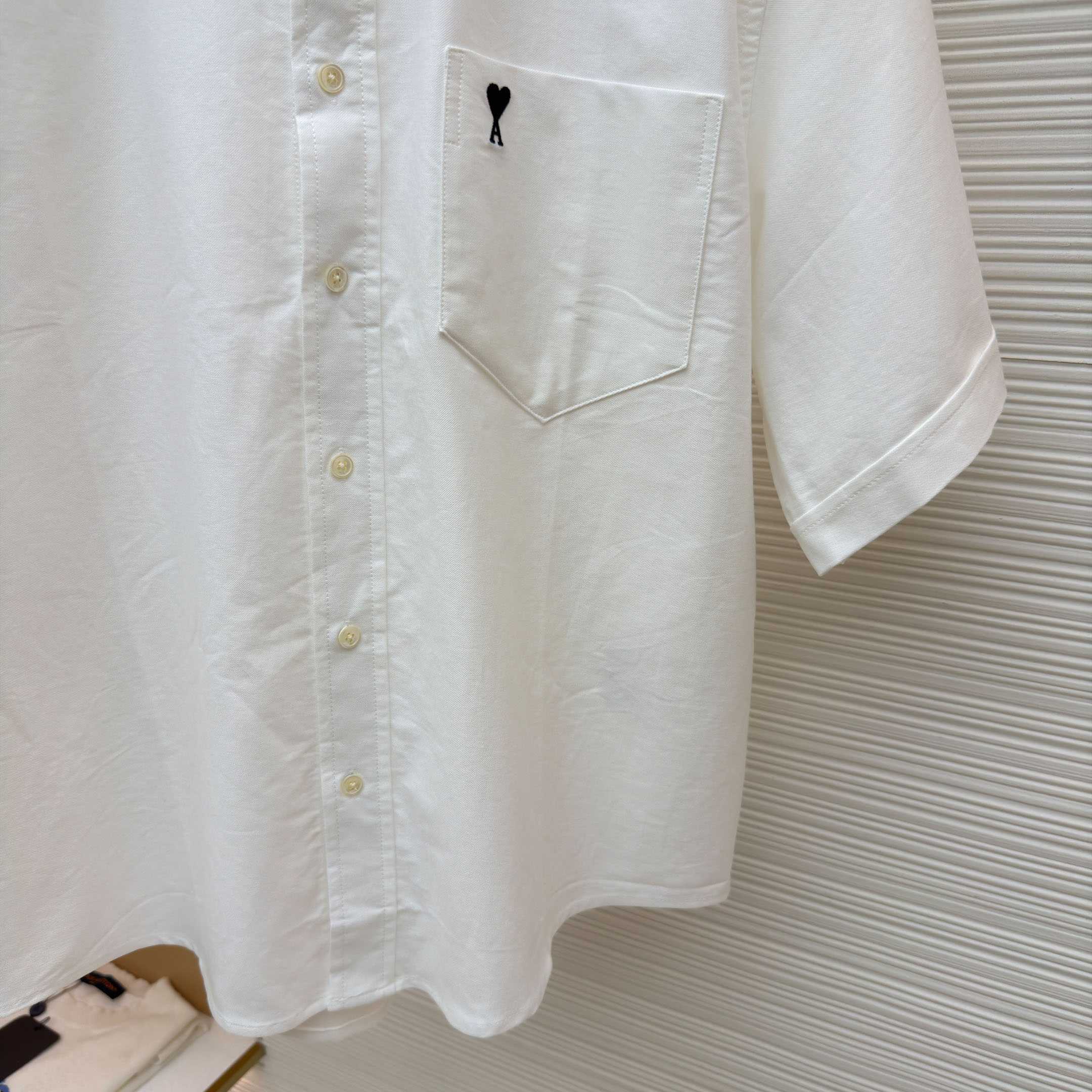 AMI Paris Ami Button-Down Short-Sleeve Shirt - DopestKickz