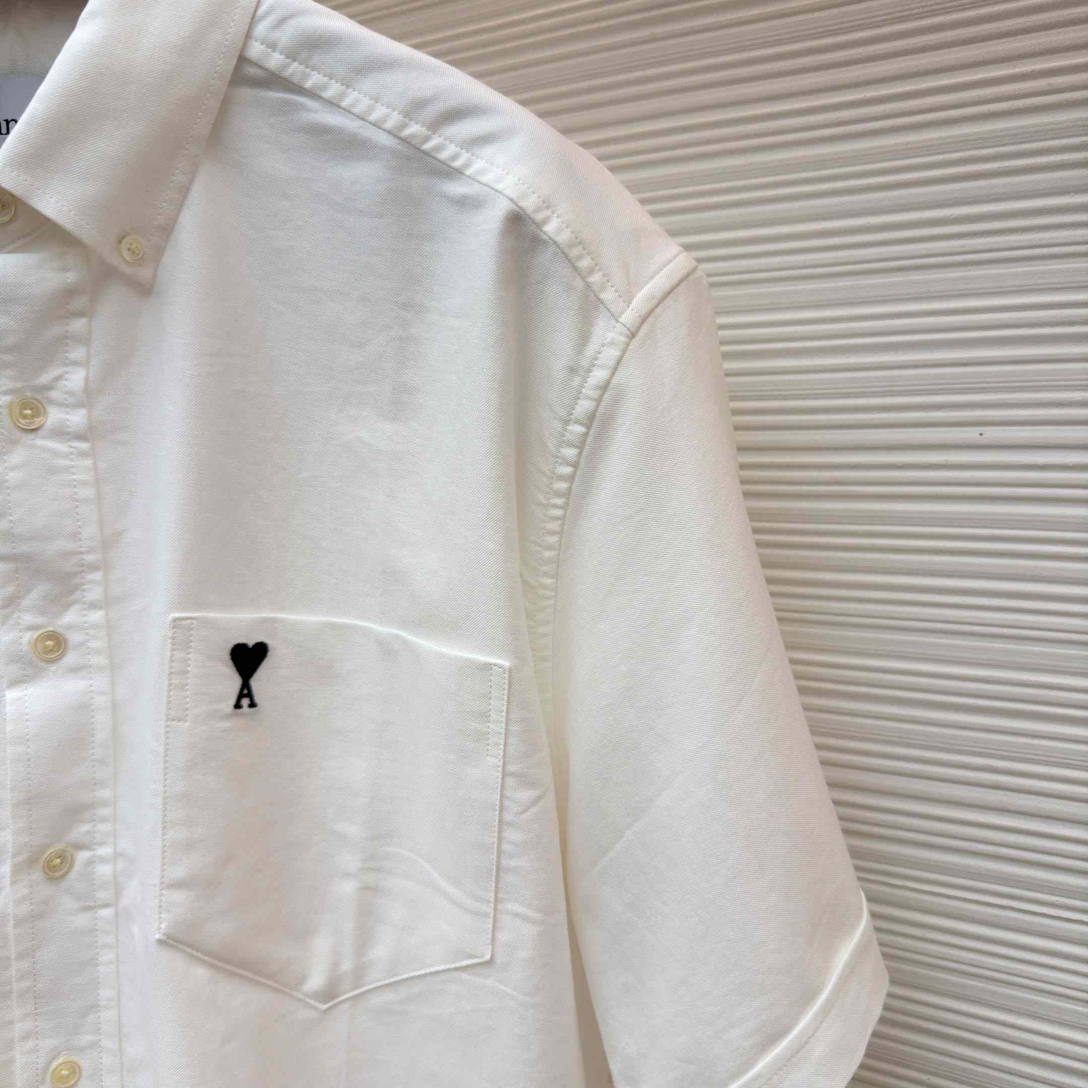 AMI Paris Ami Button-Down Short-Sleeve Shirt - DopestKickz