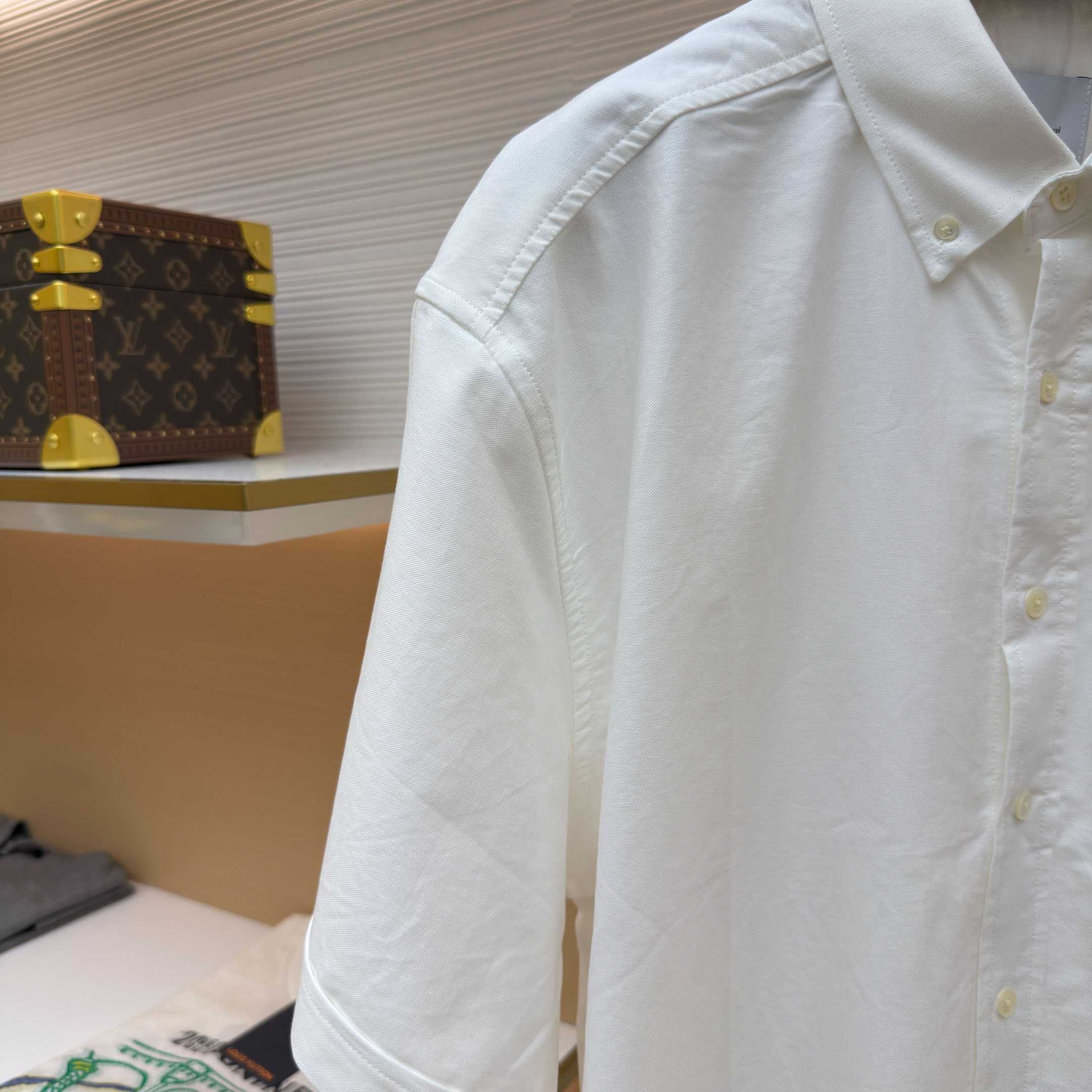 AMI Paris Ami Button-Down Short-Sleeve Shirt - DopestKickz