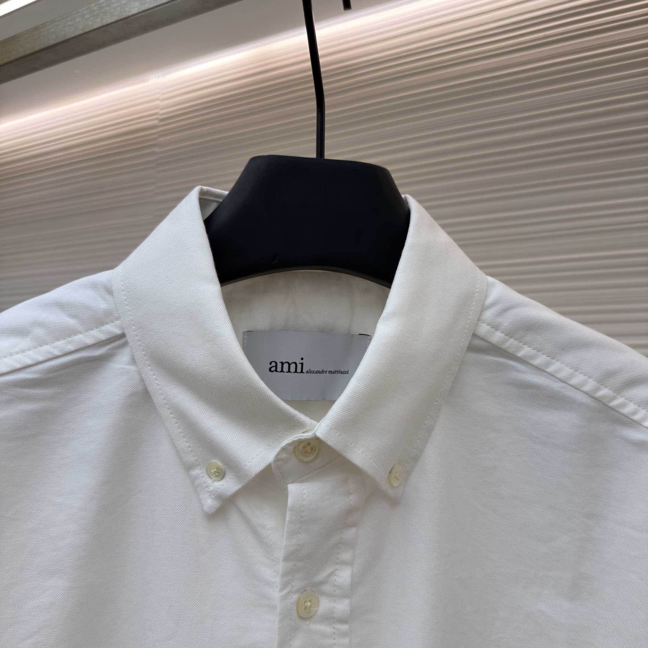 AMI Paris Ami Button-Down Short-Sleeve Shirt - DopestKickz