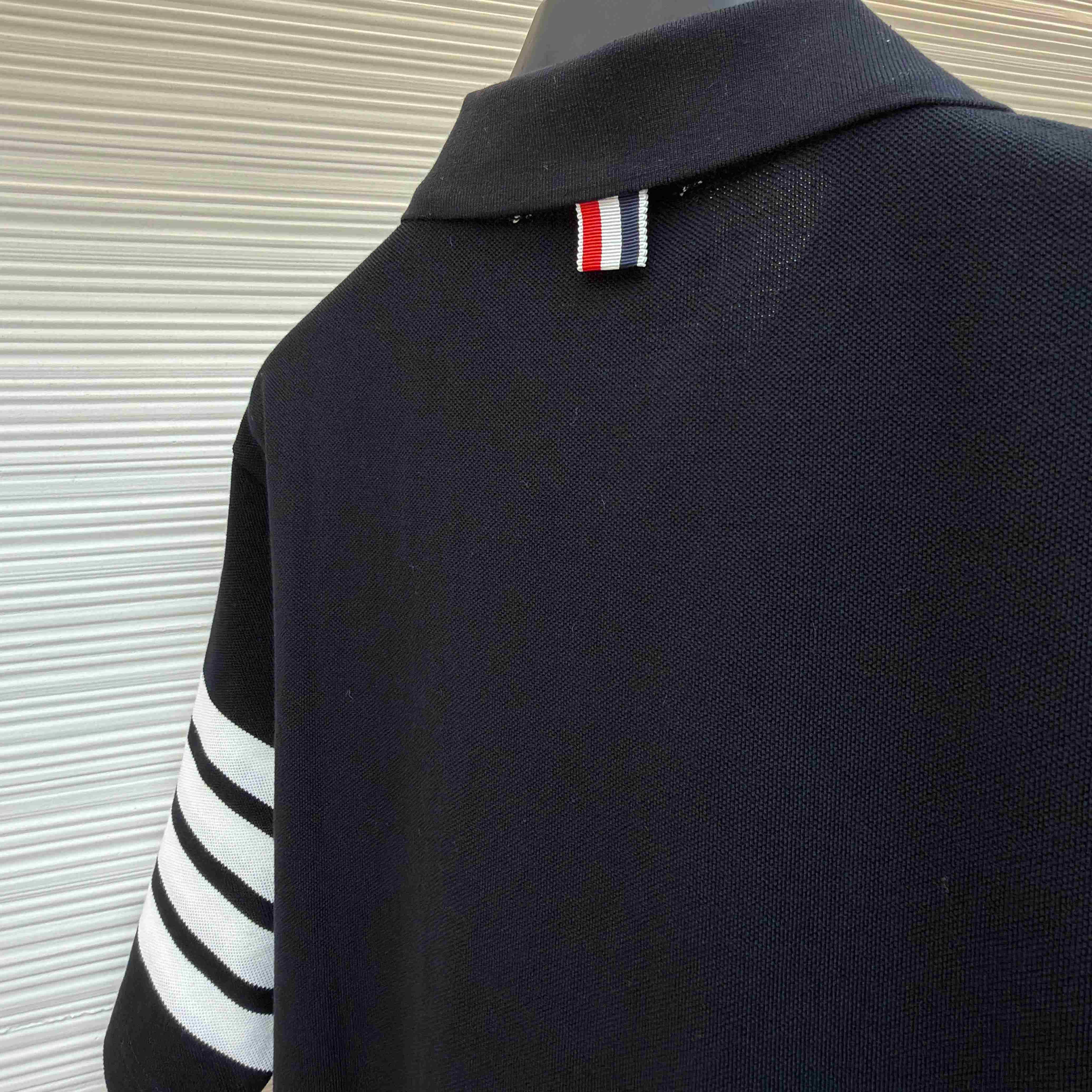 Thom Browne Classic Pique 4-Bar Short Sleeve Polo   - DopestKickz