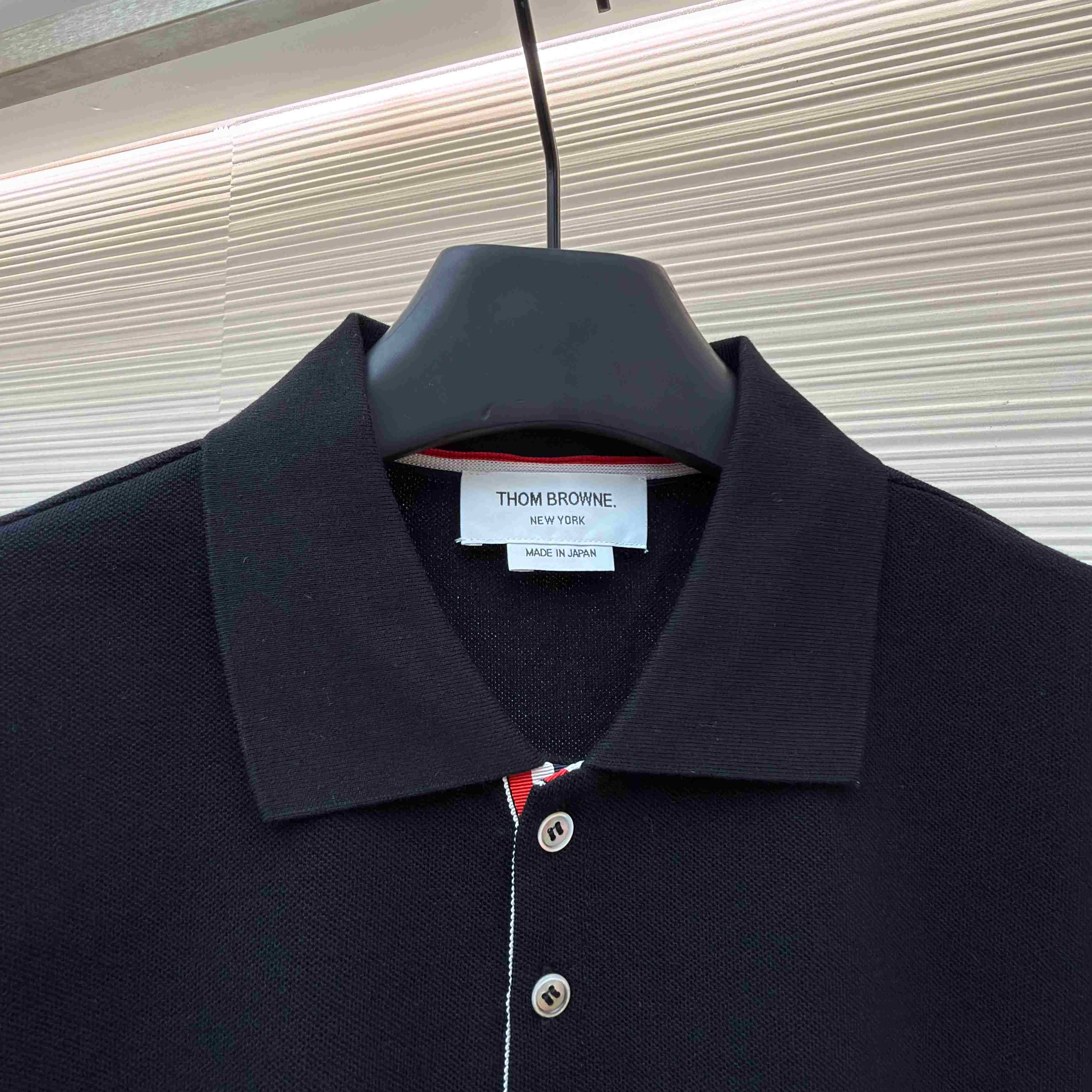 Thom Browne Classic Pique 4-Bar Short Sleeve Polo   - DopestKickz