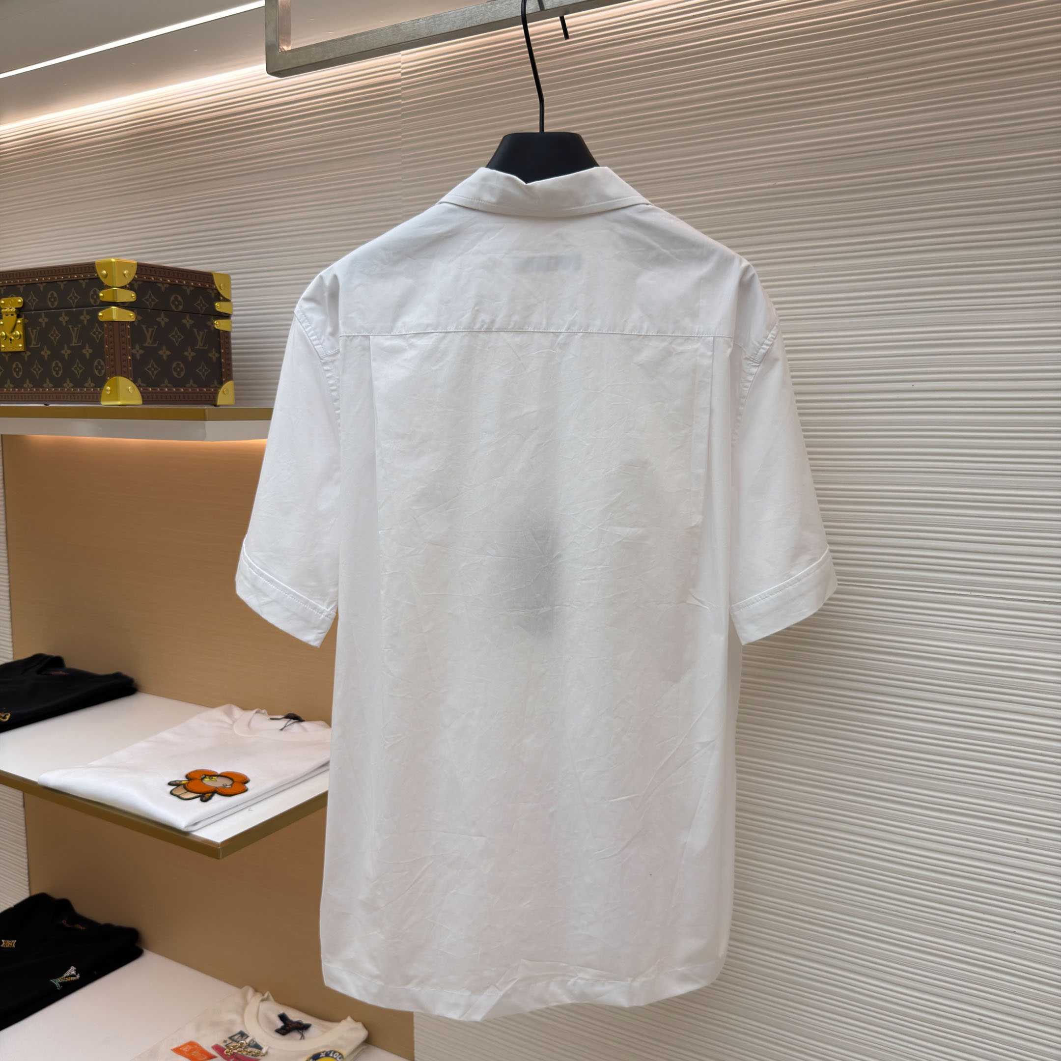 Dolce & Gabbana Logo Plaque Cotton Short Sleeved Shirt - DopestKickz