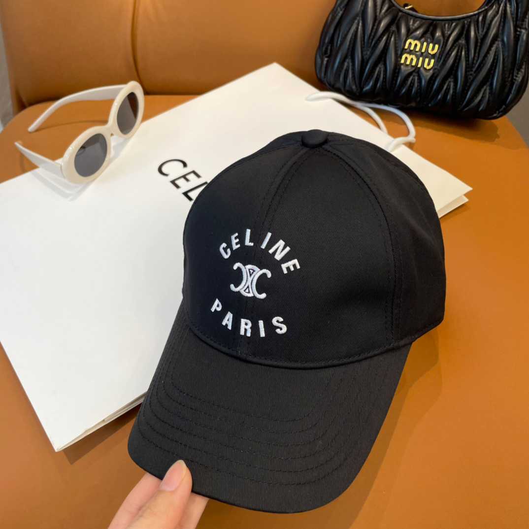 Celine Paris Triomphe Embroidered Baseball Cap  - DopestKickz