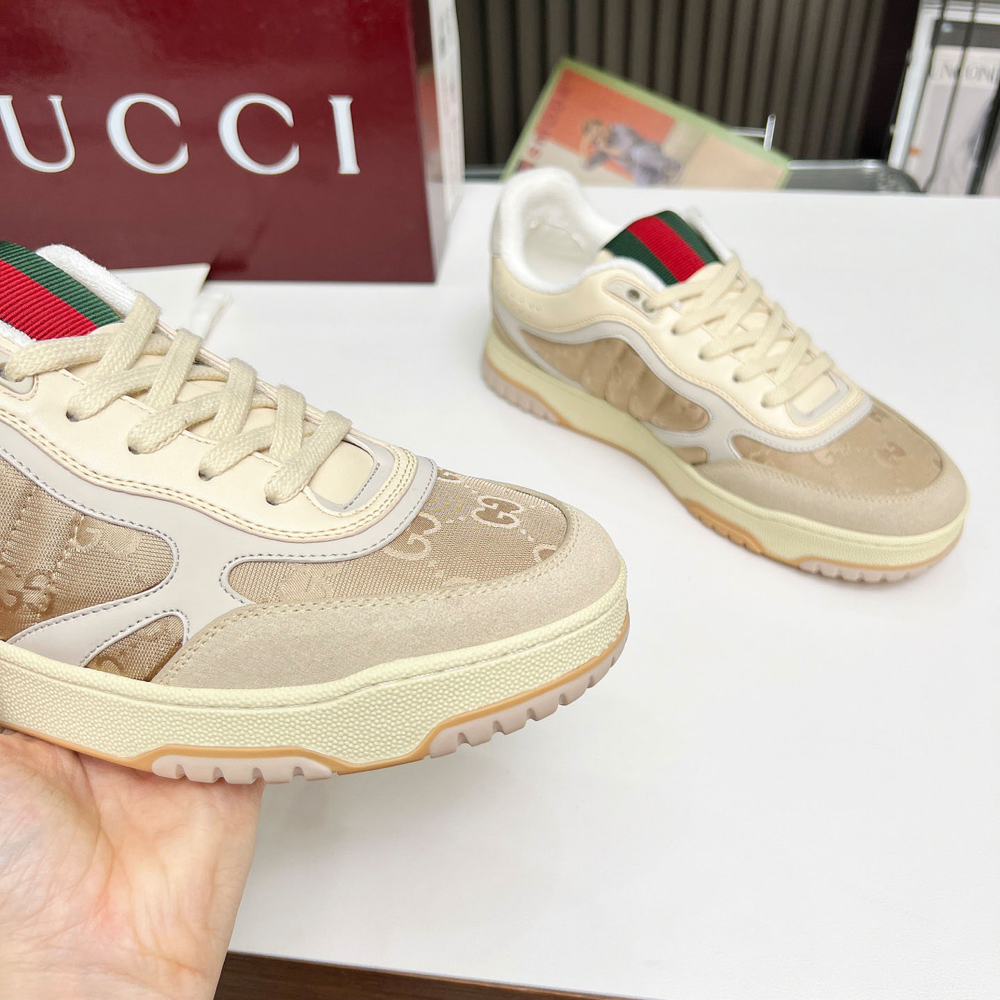 Gucci Re-Web Sneakers - DopestKickz
