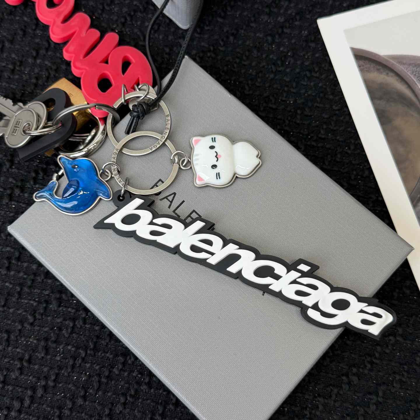 Balenciaga Turner Charm/Keychain In Multicolored - DopestKickz