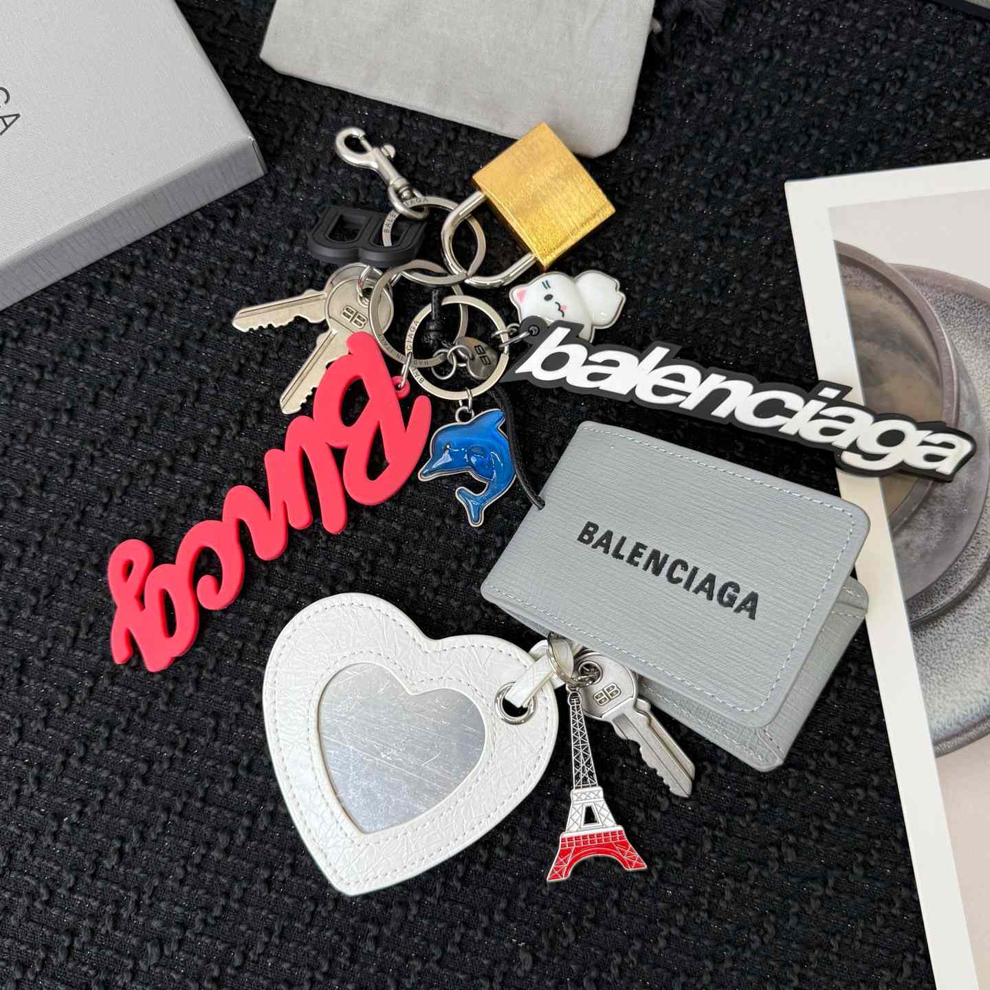 Balenciaga Turner Charm/Keychain In Multicolored - DopestKickz