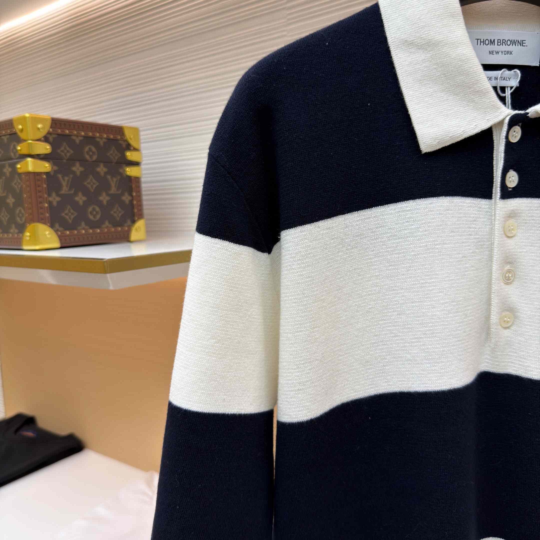 Thom Browne Striped Polo Shirt - DopestKickz