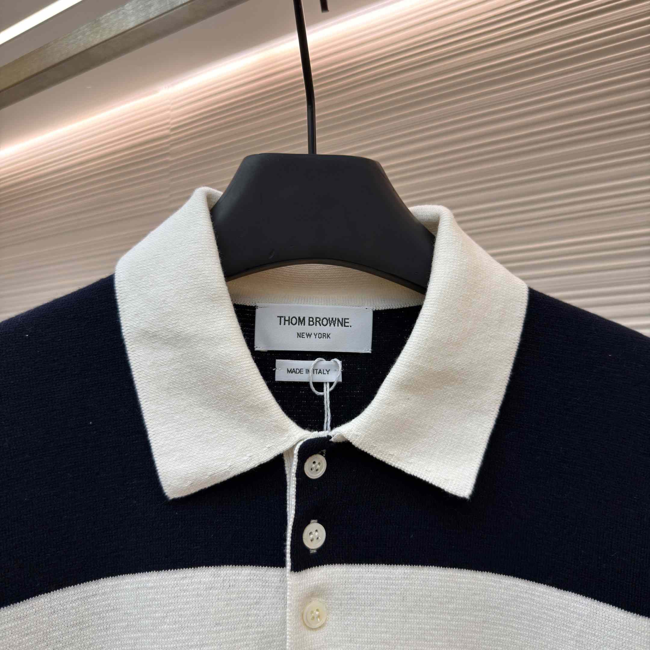 Thom Browne Striped Polo Shirt - DopestKickz
