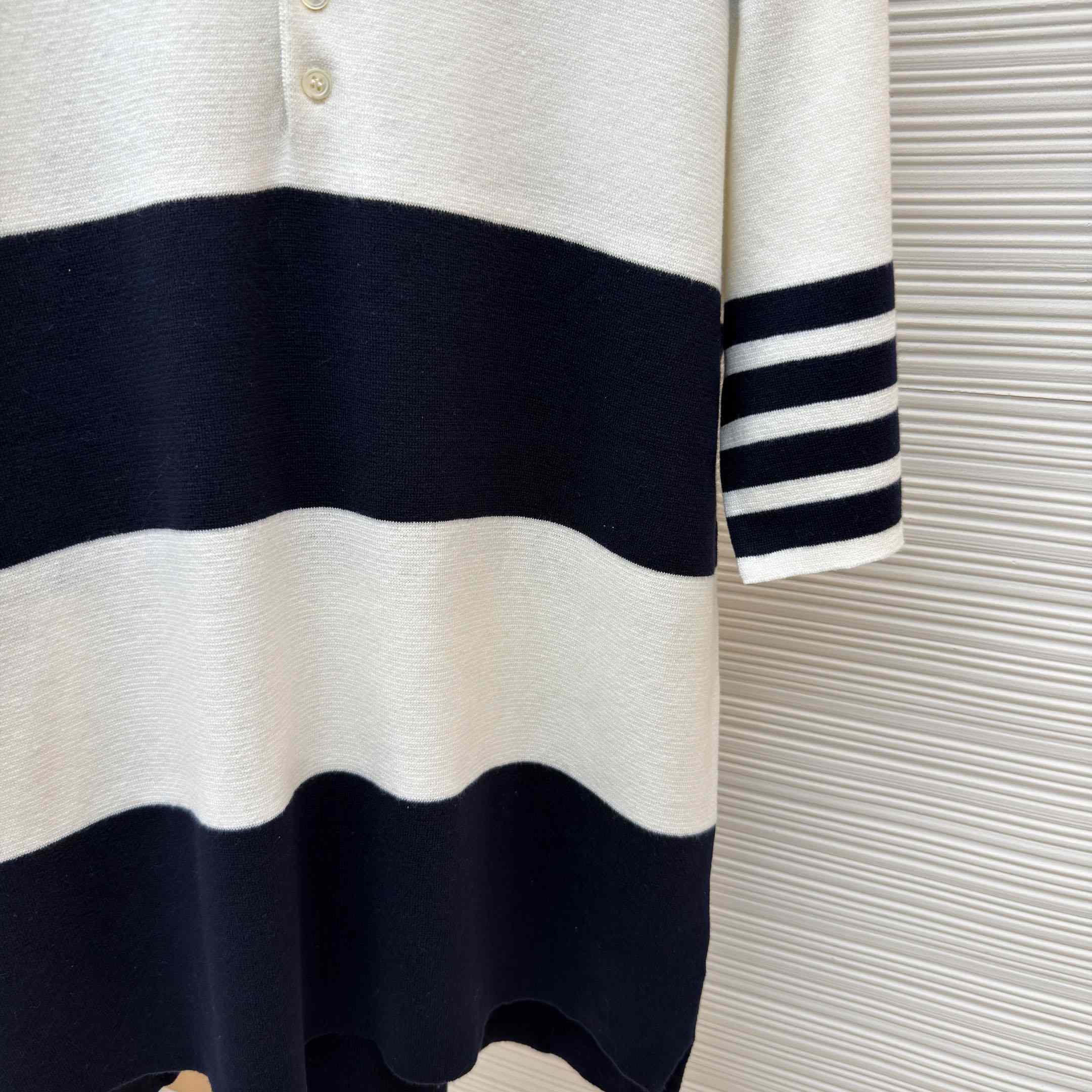 Thom Browne Striped Polo Shirt - DopestKickz