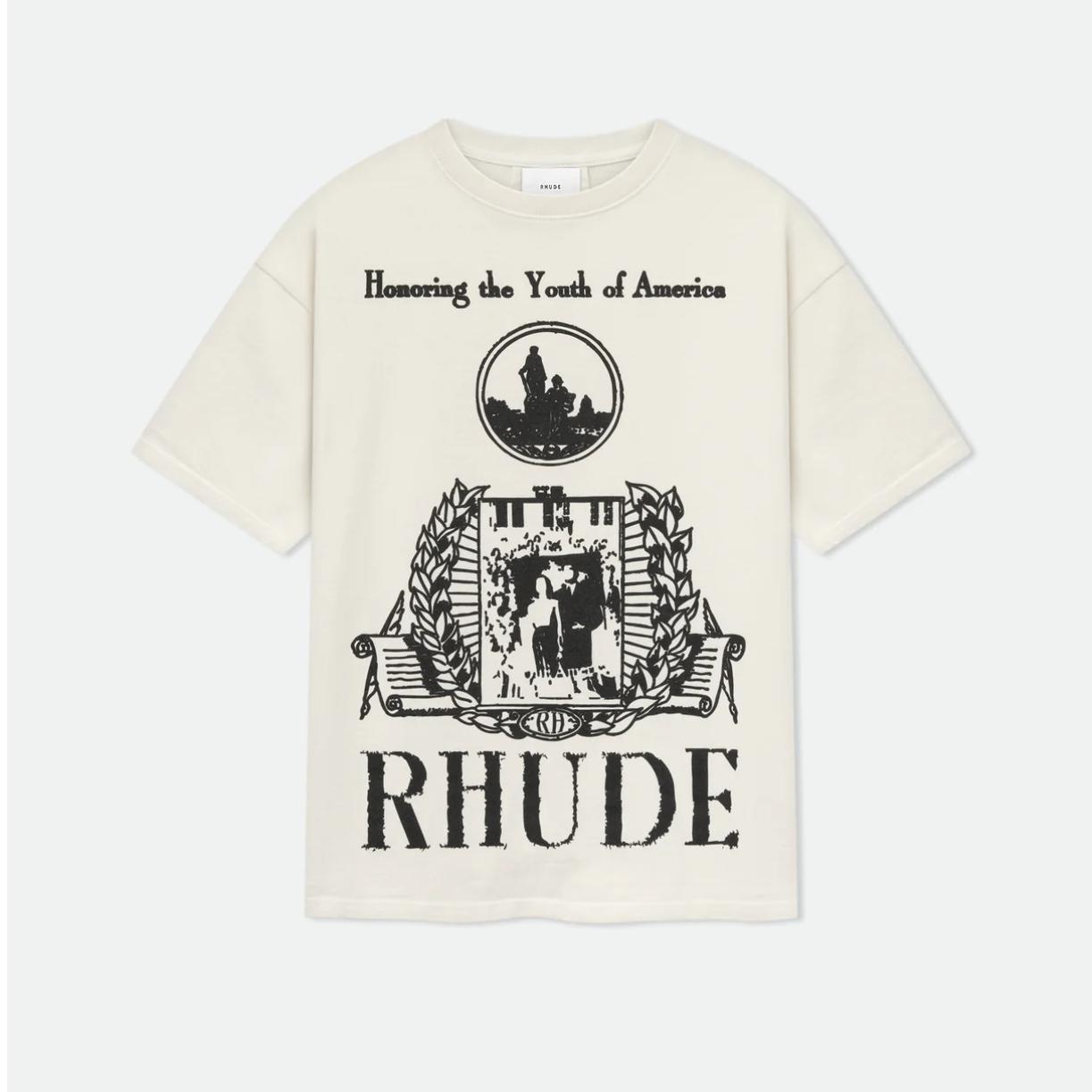 Rhude Youth Of America Tee 'White' - DopestKickz