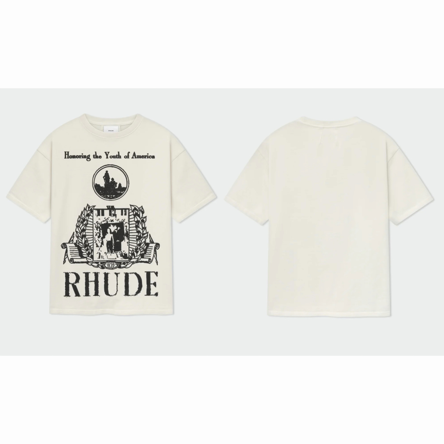 Rhude Youth Of America Tee 'White' - DopestKickz
