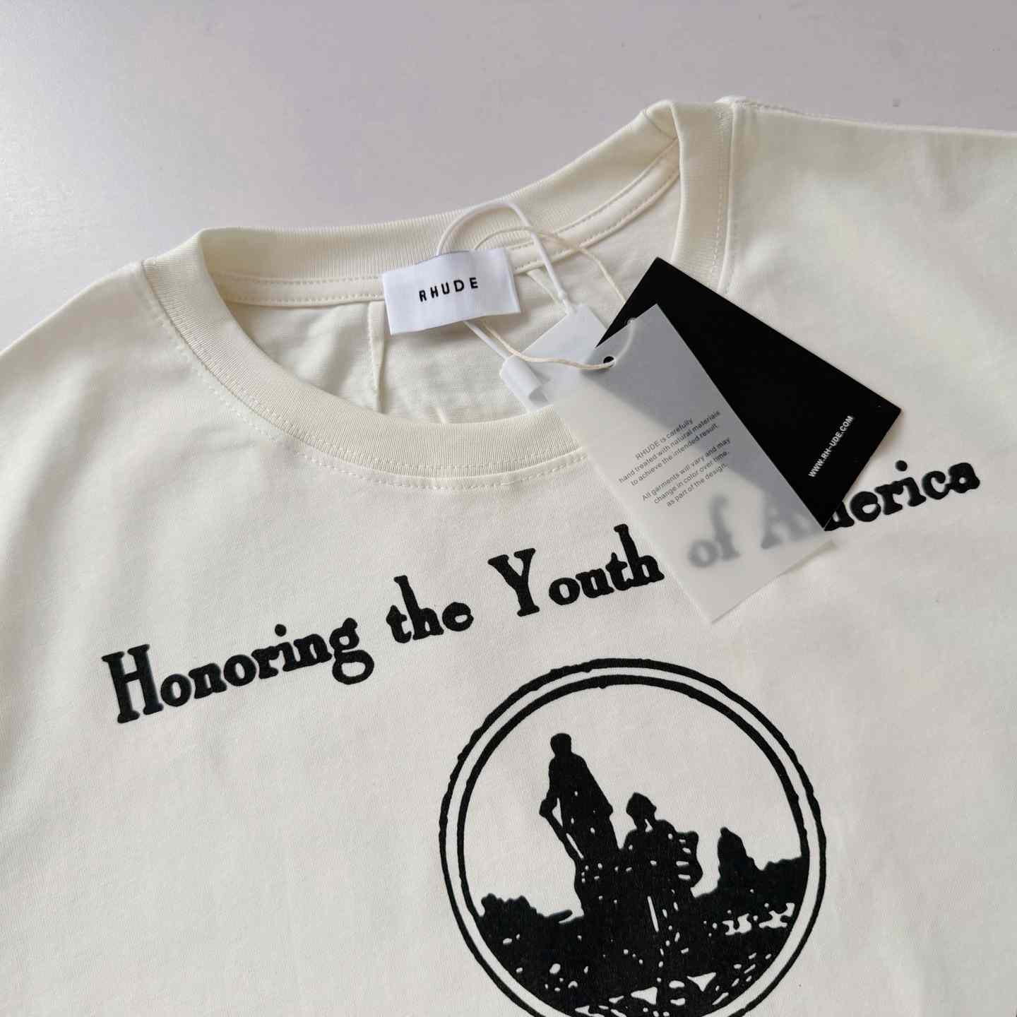 Rhude Youth Of America Tee 'White' - DopestKickz